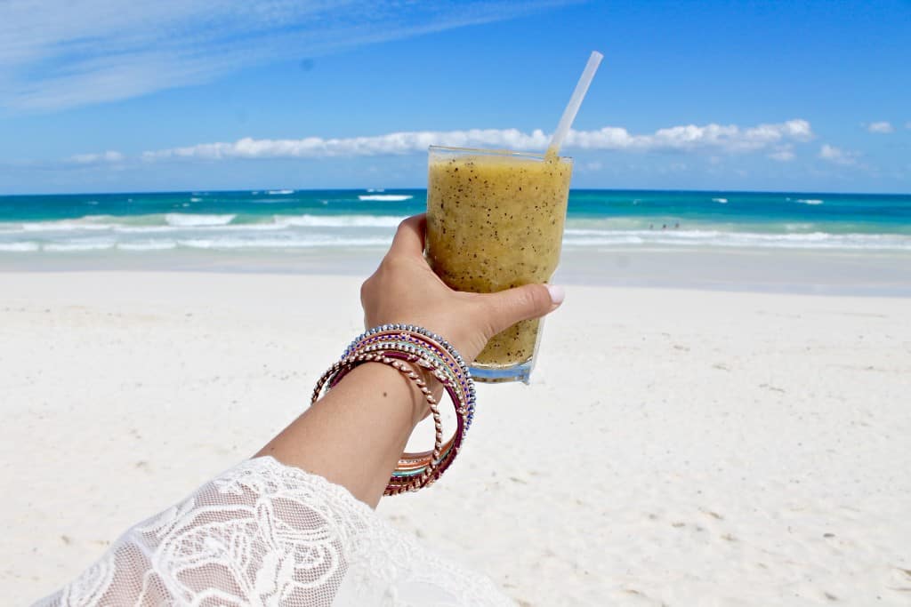 Coco Tulum Mexico Beach Travel Guide Passion Fruit Daquiri Drink