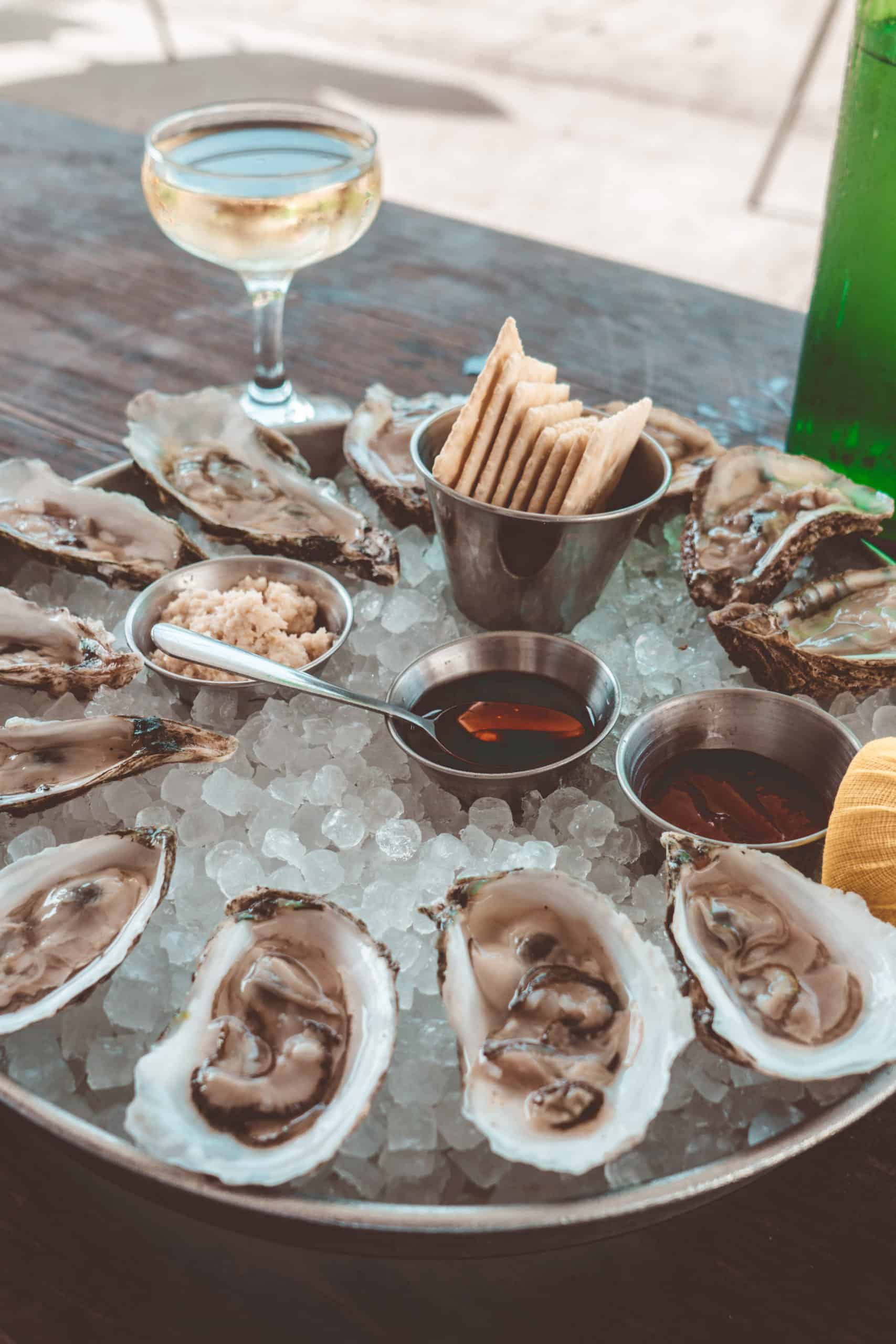 Oysters at Leon's Oyster Shop in Charleston, South Carolina