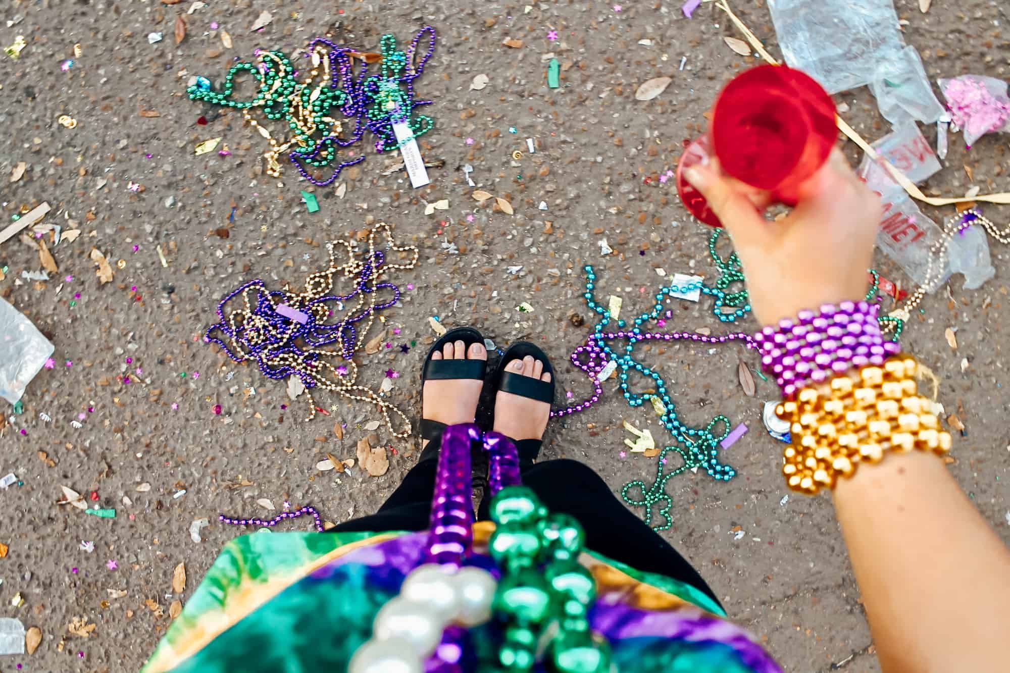 Beads and throws after the parade | What to Expect at Mardi Gras
