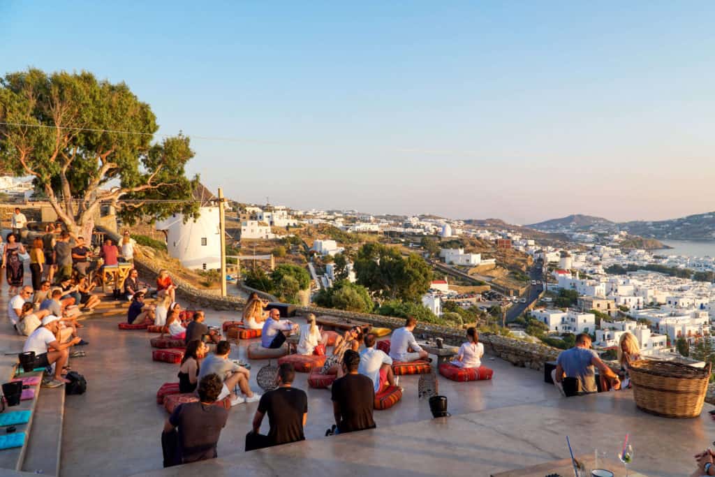 Sunset at 180º Sunset Bar in Mykonos | The Republic of Rose