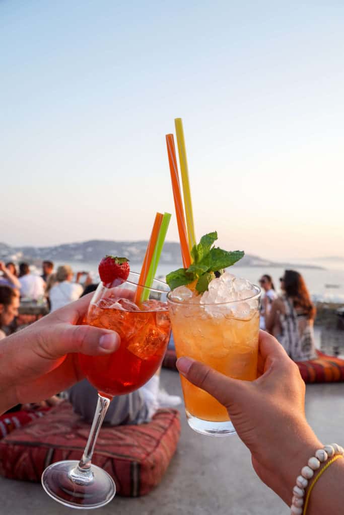 Sunset at 180º Sunset Bar in Mykonos | The Republic of Rose