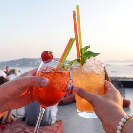 Sunset at 180º Sunset Bar in Mykonos | The Republic of Rose