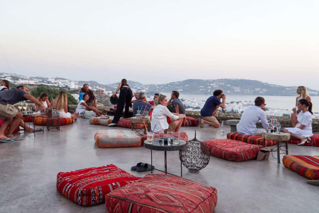 Sunset at 180º Sunset Bar in Mykonos | The Republic of Rose