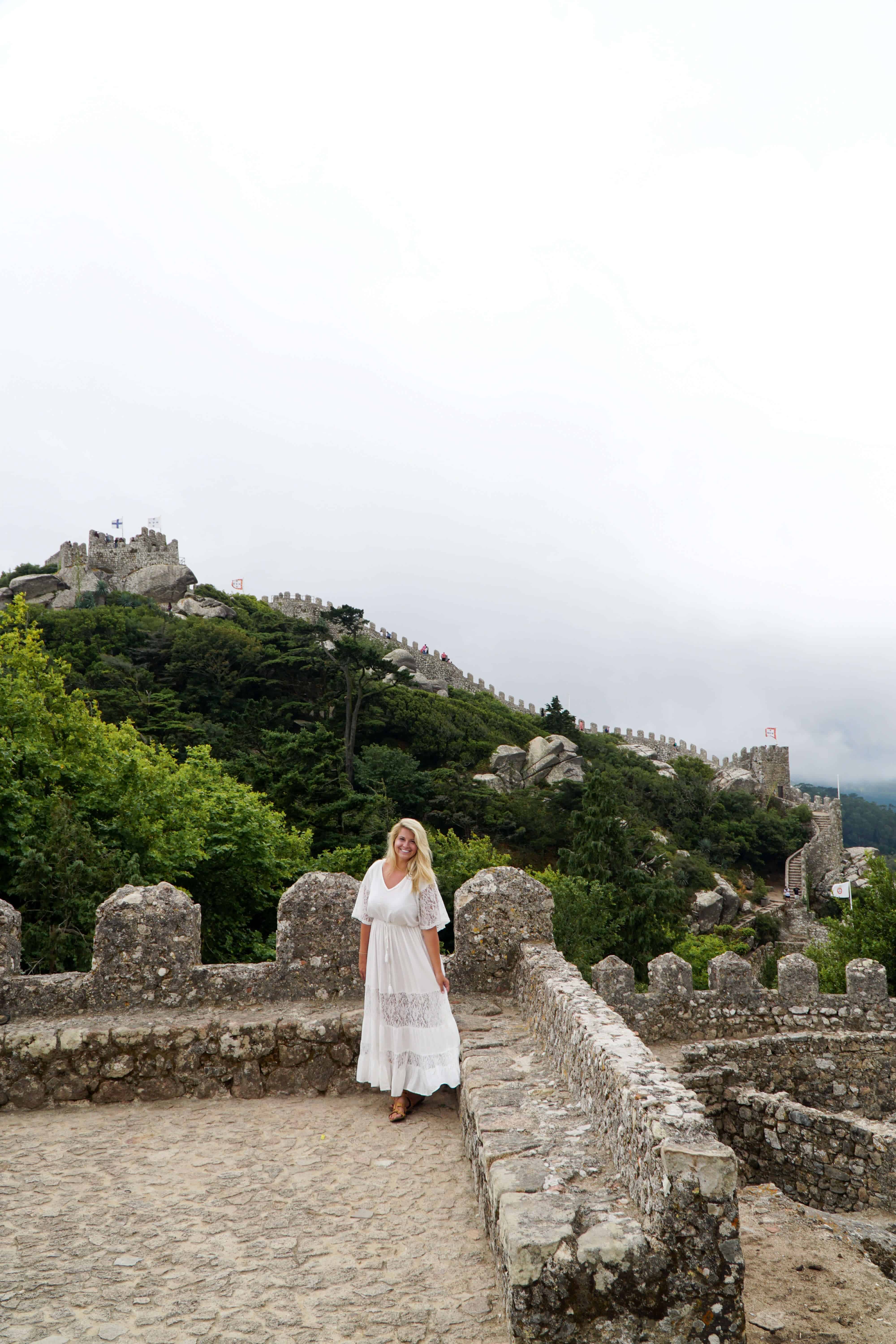 Tips for Visiting Castle of the Moors Sintra Portugal | Laura at the castle | The Republic of Rose