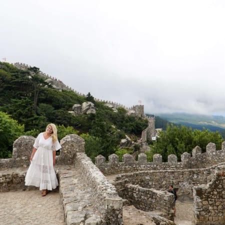 Tips for Visiting Castle of the Moors Sintra Portugal | Laura at the castle | The Republic of Rose