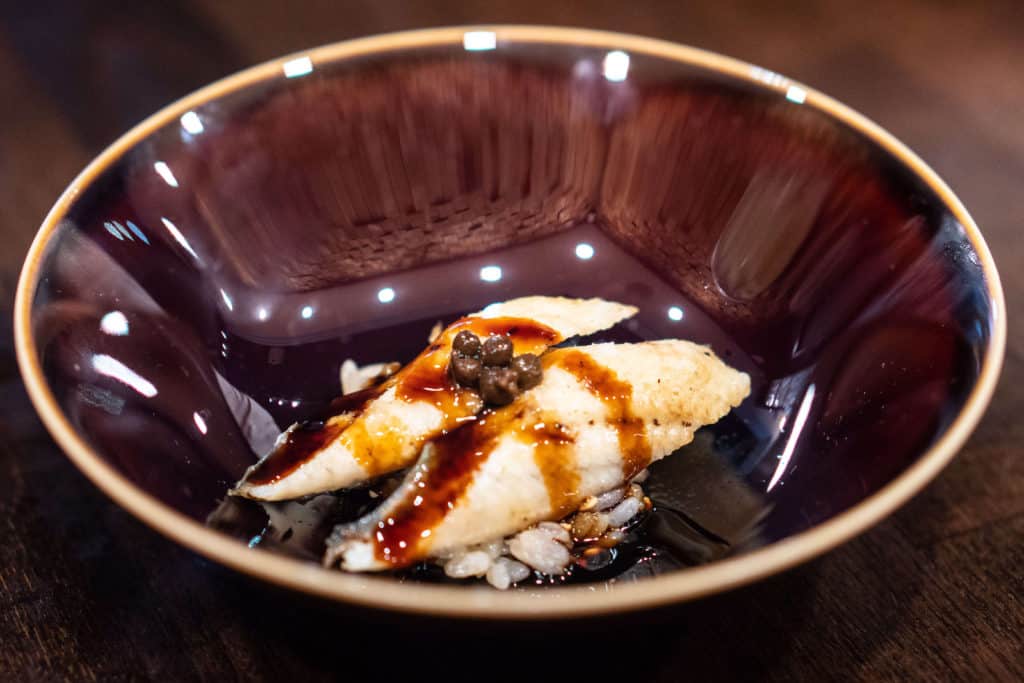 DINING AT YAMAKASE IN L.A. | freshwater eel with capers | The Republic of Rose