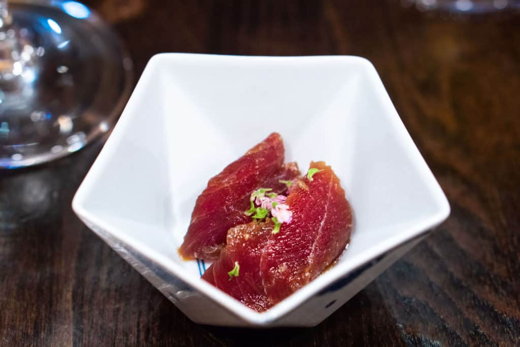 DINING AT YAMAKASE IN L.A. | marinated bluefin tuna | The Republic of Rose