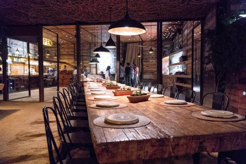 DINING AT FAUNA IN VALLE DE GUADALUPE | Interior of restaurant | The Republic of Rose | #ValleDeGuadalupe #Baja #Mexico #Fauna #Bruma #RutaDelVino #Ensenada