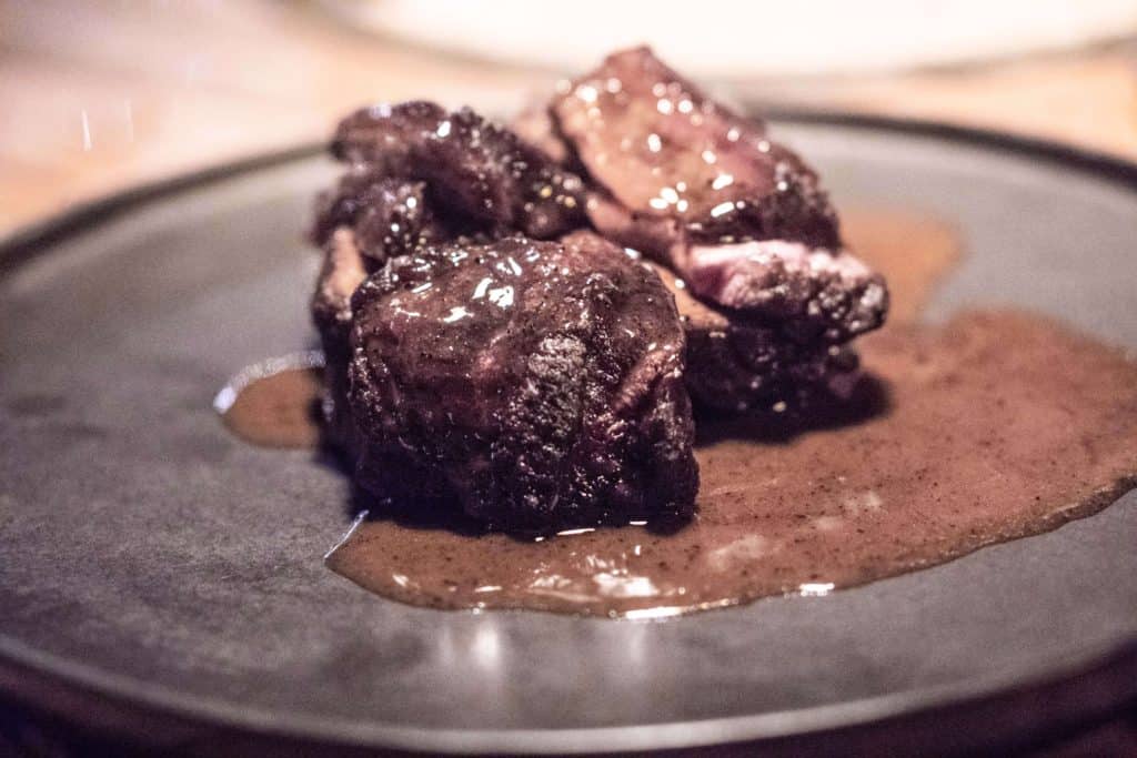 DINING AT FAUNA IN VALLE DE GUADALUPE | Ribeye with salsa roja and black beans | The Republic of Rose | #ValleDeGuadalupe #Baja #Mexico #Fauna #Bruma #RutaDelVino #Ensenada