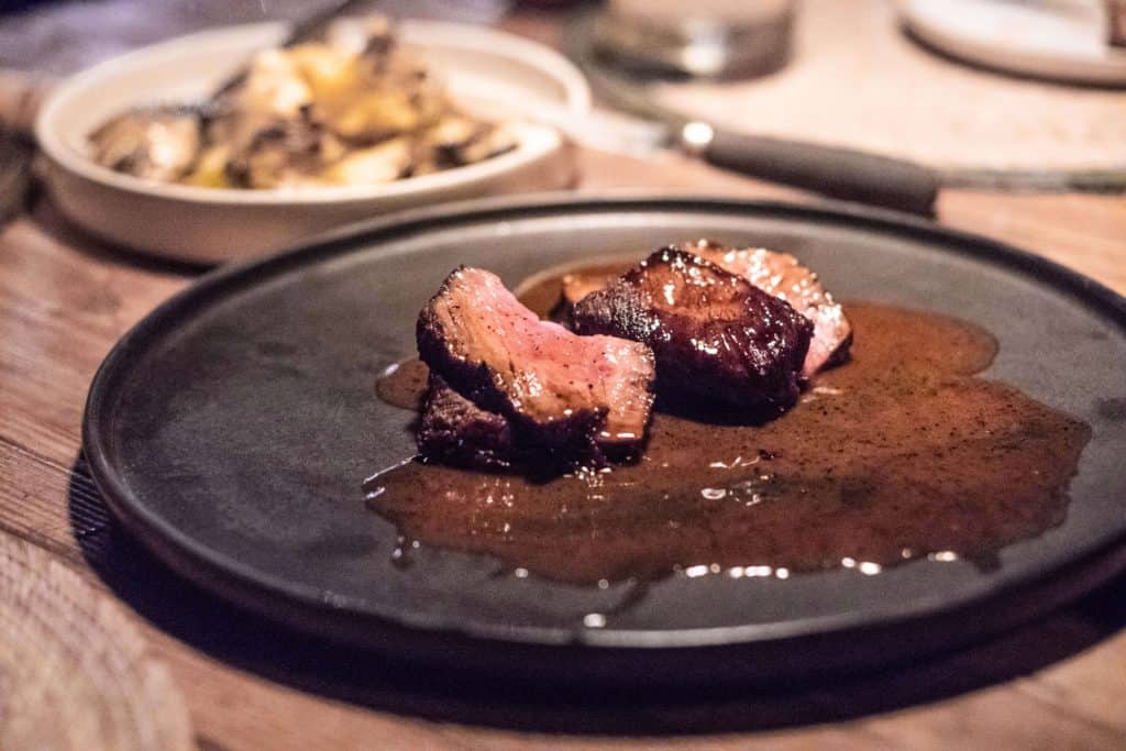 DINING AT FAUNA IN VALLE DE GUADALUPE | Ribeye with salsa roja and black beans | The Republic of Rose | #ValleDeGuadalupe #Baja #Mexico #Fauna #Bruma #RutaDelVino #Ensenada