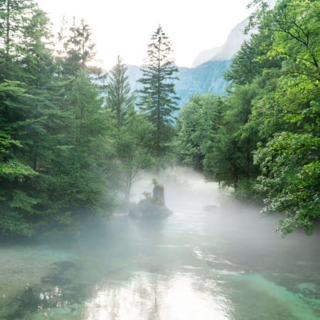 The Ultimate Guide to Lake Bohinj Slovenia | View of the river | The Republic of Rose | #Slovenia #Bohinj #LakeBohinj #Europe #Travel