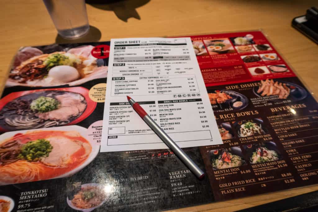 The Ultimate Guide to Ramen in Orange County | Hakata Ikkousha Menu | The Republic of Rose | #Ramen #Japanese #Food #OrangeCounty #California #Dining #Noodles