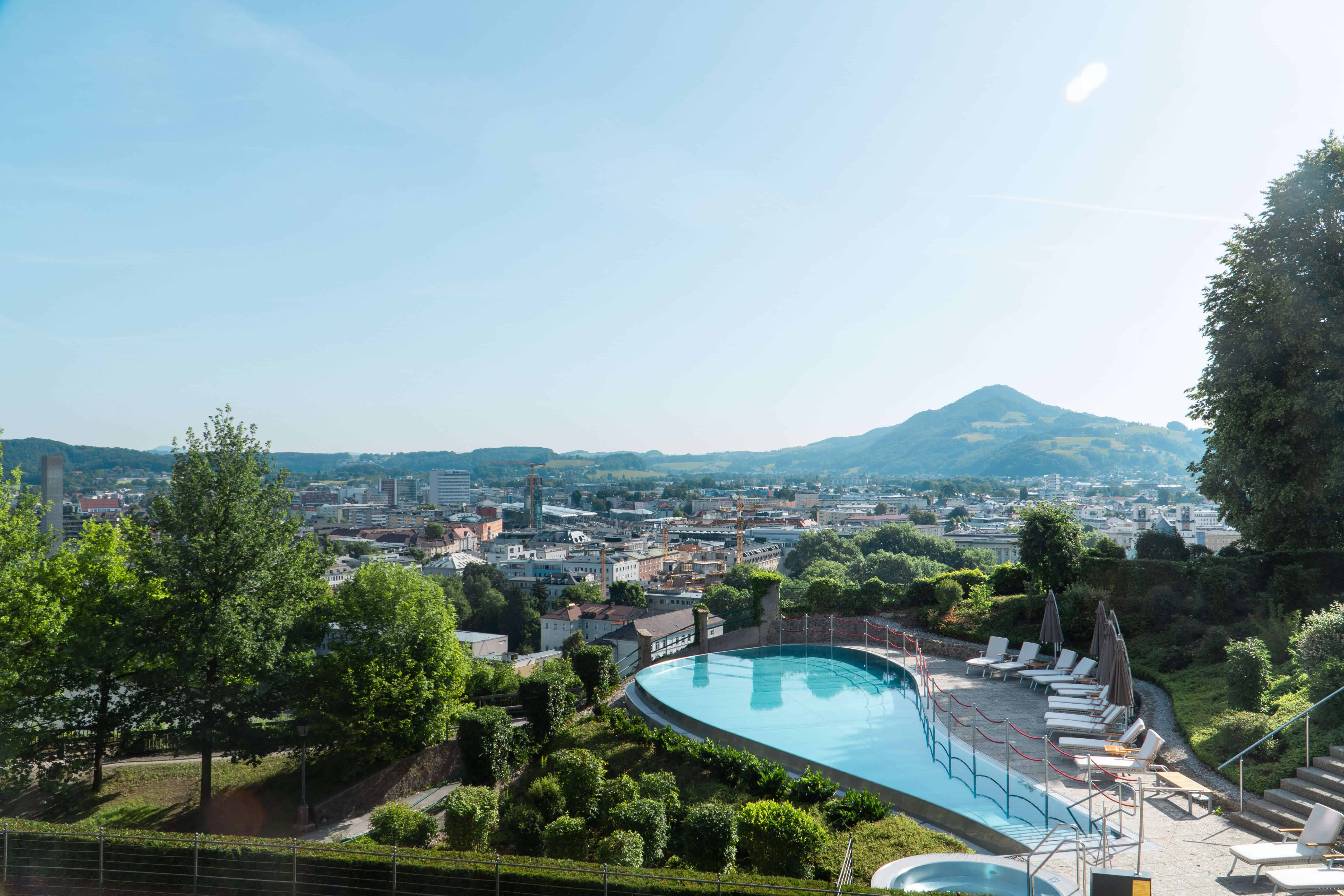 Staying at Hotel Schloss Mönchstein in Salzburg Austria | Pool Views | The Republic of Rose | #Salzburg #Austria #Europe #Travel #SoundofMusic