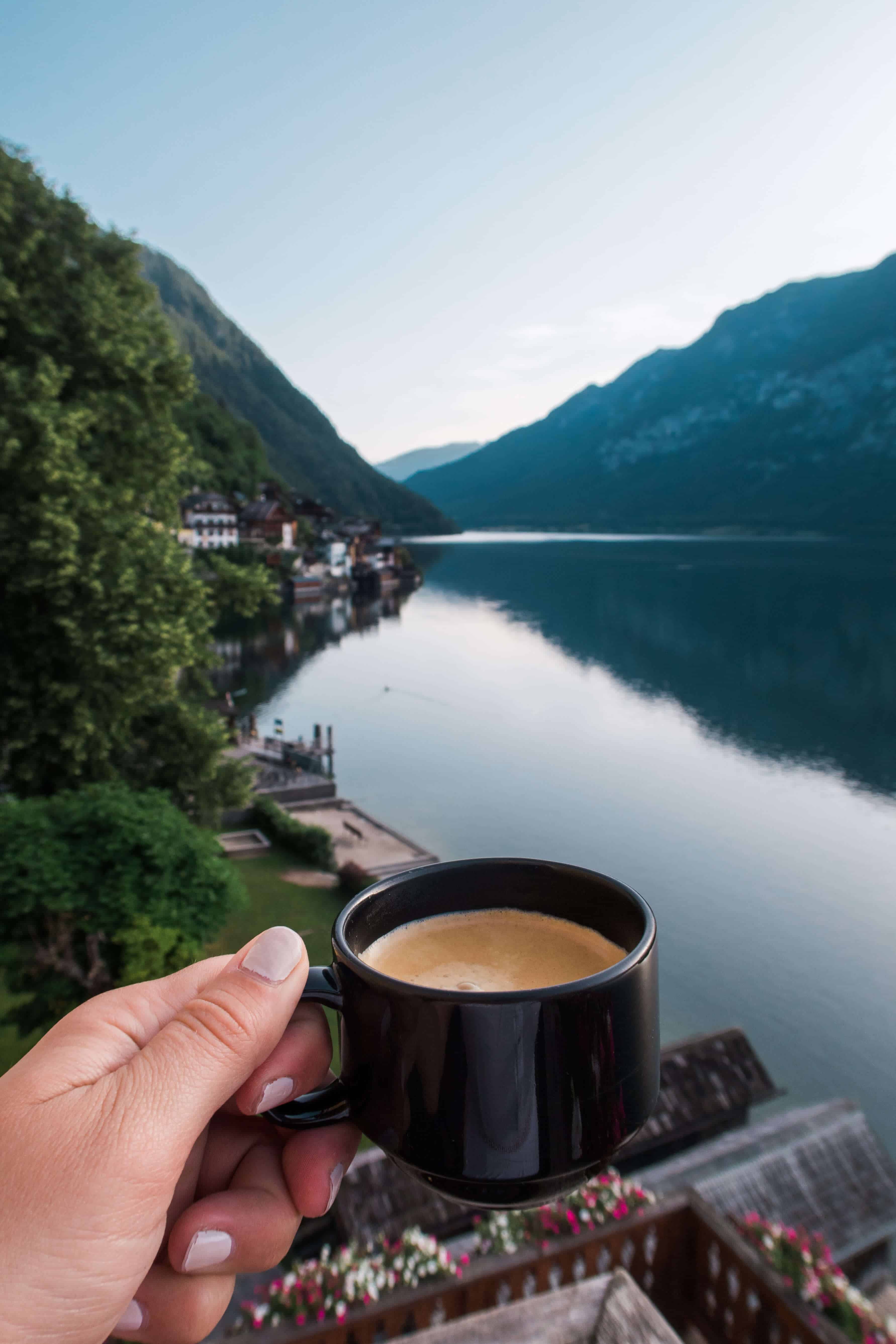 The Ultimate Guide to Hallstatt Austria | View from our room at Seehotel Grüner Baum | The Republic of Rose | #Hallstatt #Austria #Europe #Travel