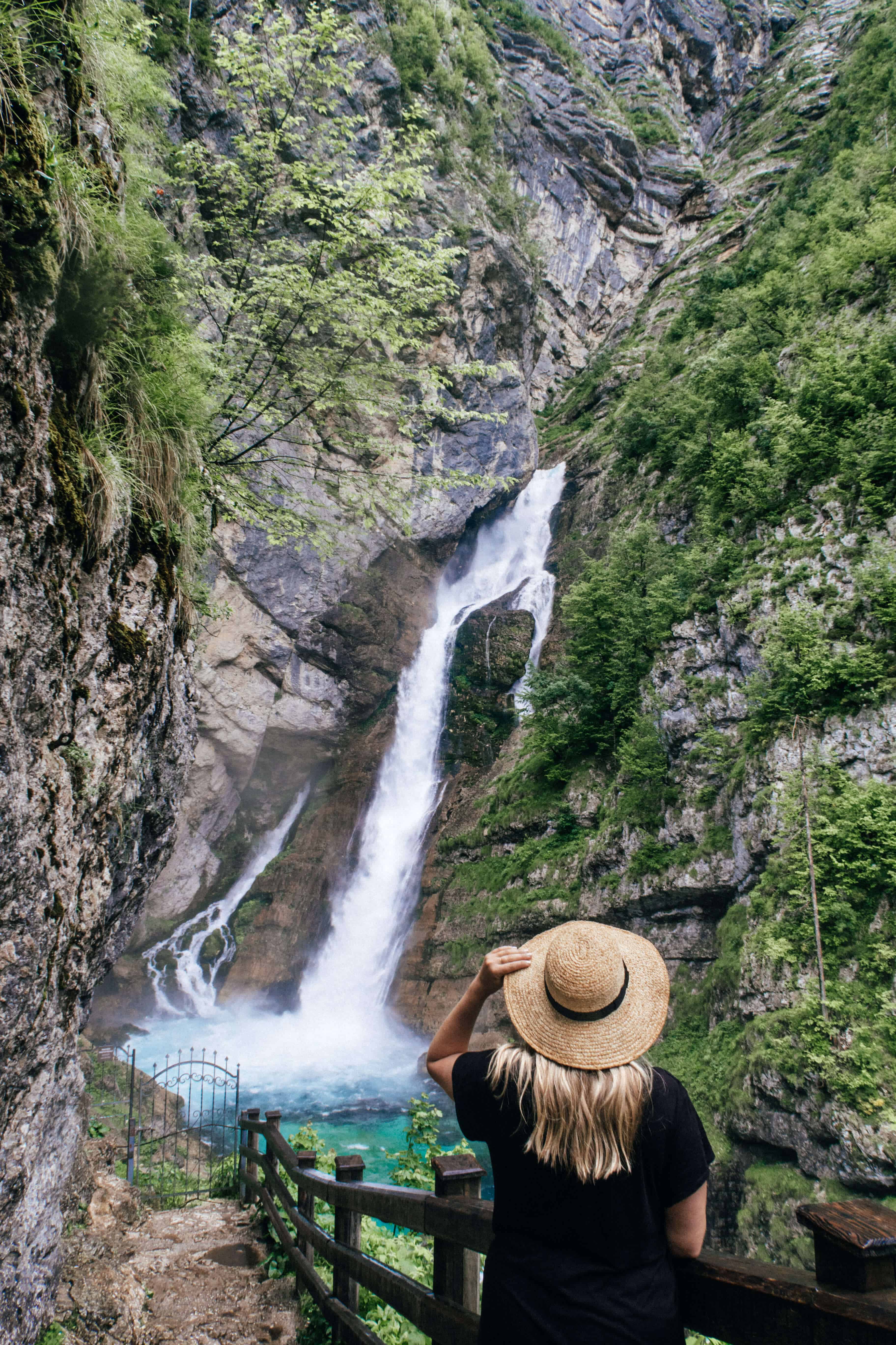 Slovenia in 20 Photos | Slap Savica Waterfall | The Republic of Rose | #Slovenia #LakeBohinj #Bohinj #LakeBled #Bled #Europe #Ljublana #Travel