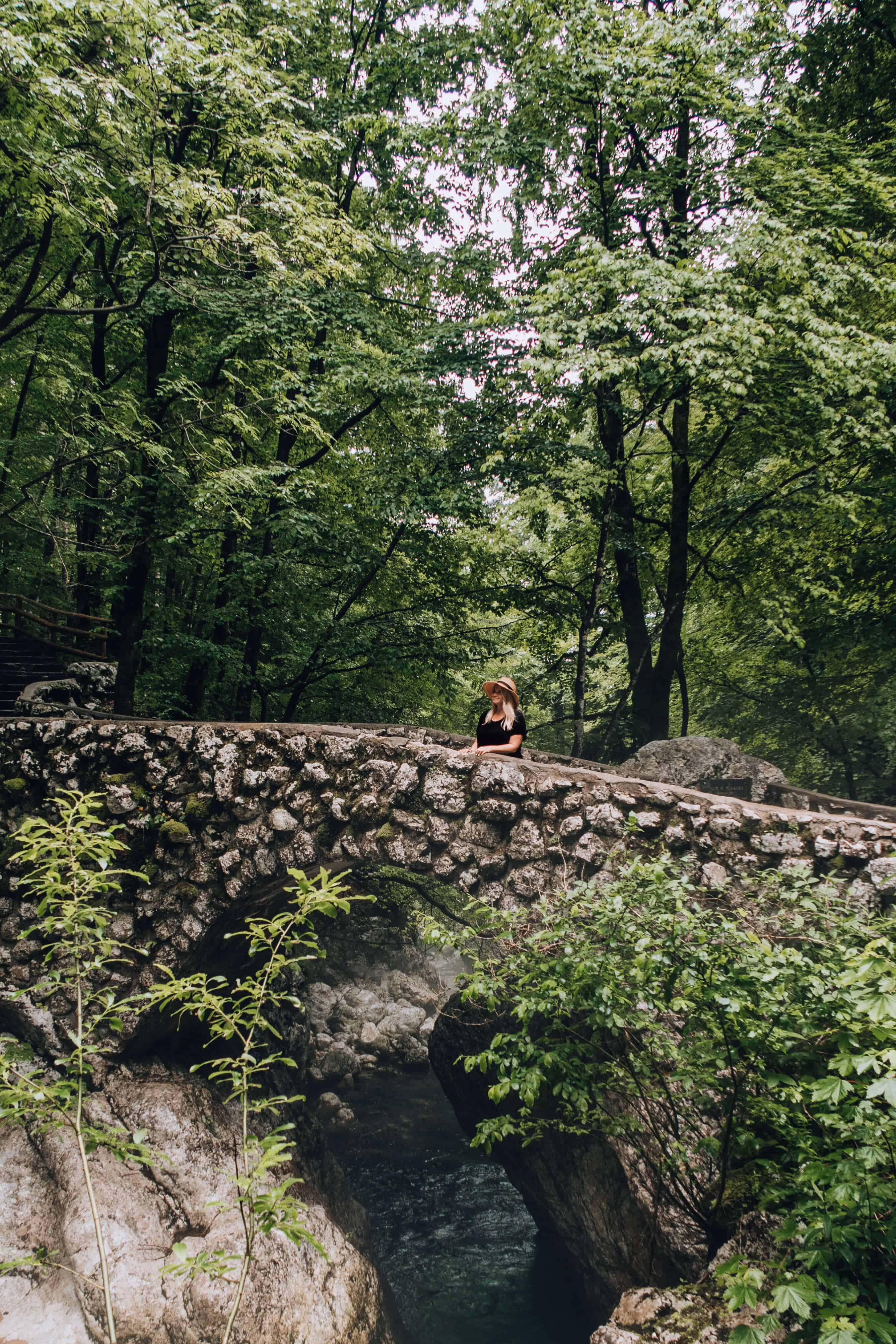 Slovenia in 20 Photos | Bridge to Slap Savica Waterfall | The Republic of Rose | #Slovenia #LakeBohinj #Bohinj #LakeBled #Bled #Europe #Ljublana #Travel