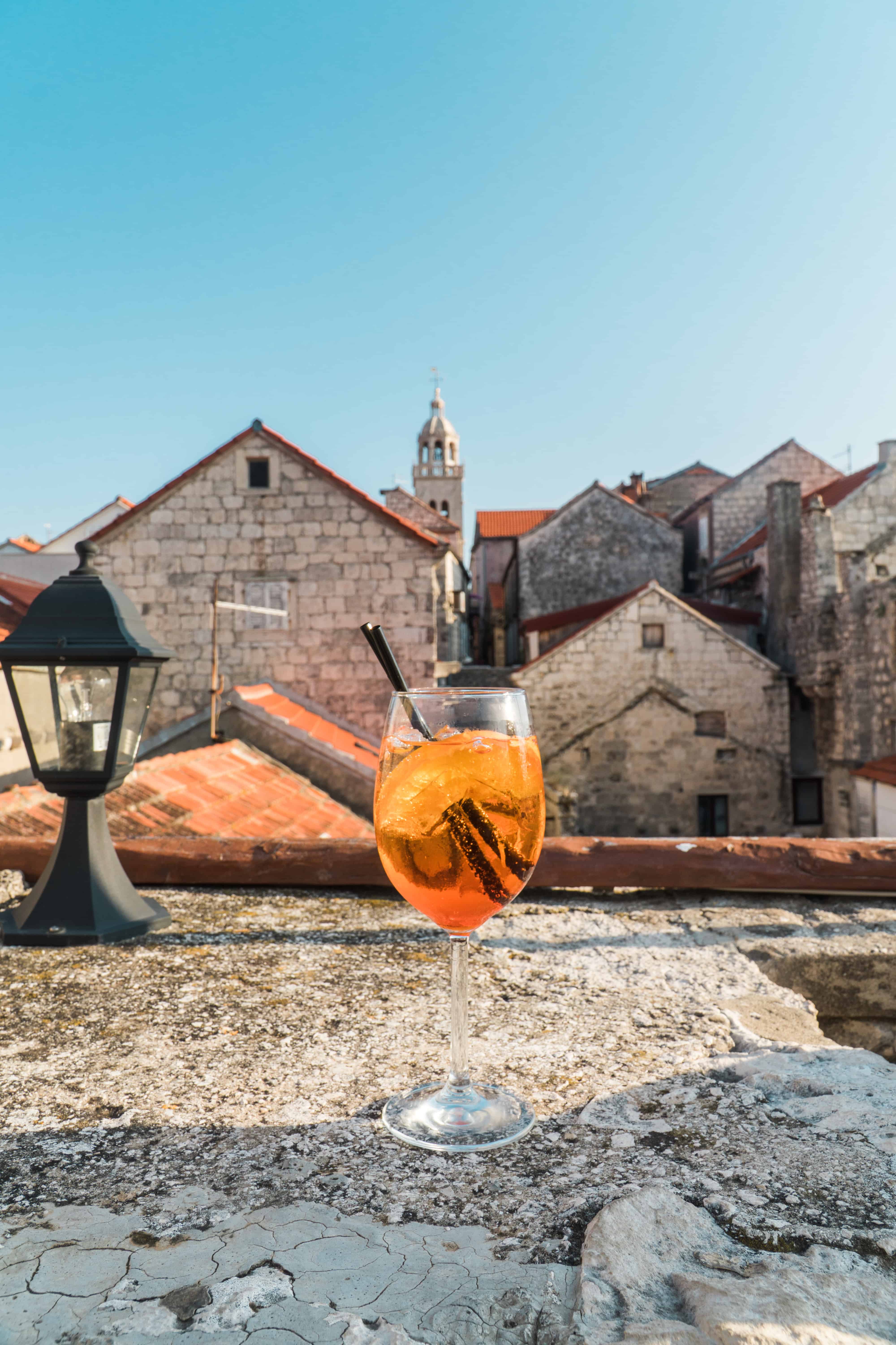 HOW TO SPEND ONE DAY IN KORCULA, CROATIA | View from Massimo Cocktail Bar | The Republic of Rose