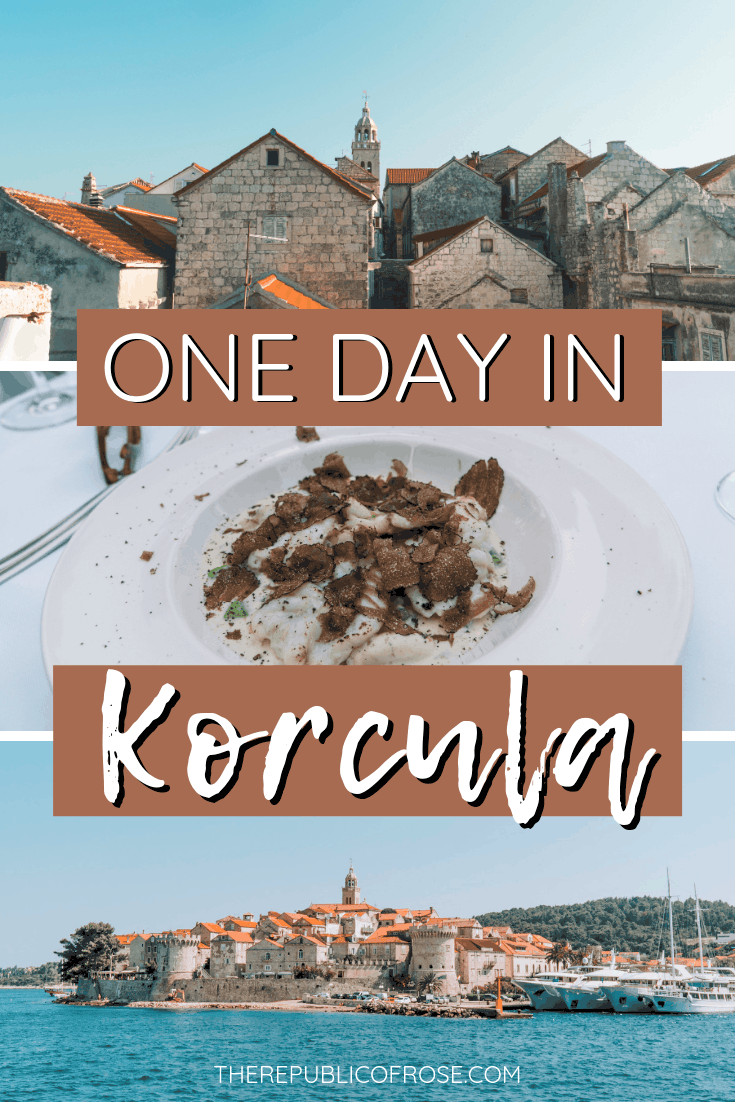 How to Spend One Day in Korcula Croatia | The Republic of Rose | #Korcula #Island #Croatia #DalmationCoast #AdriaticSea #Europe #Gulet #Travel