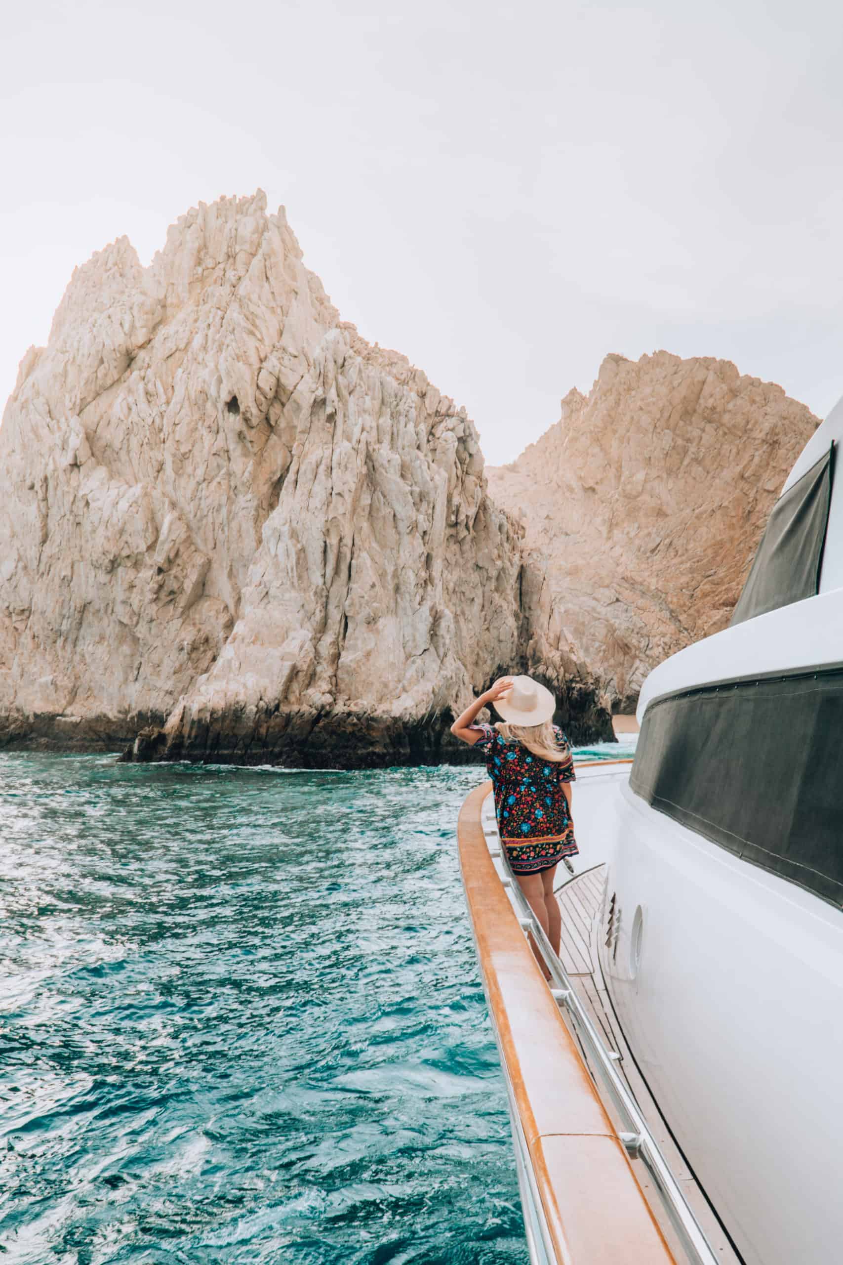 Boat day on Contessa yacht in Cabo San Lucas, Mexico