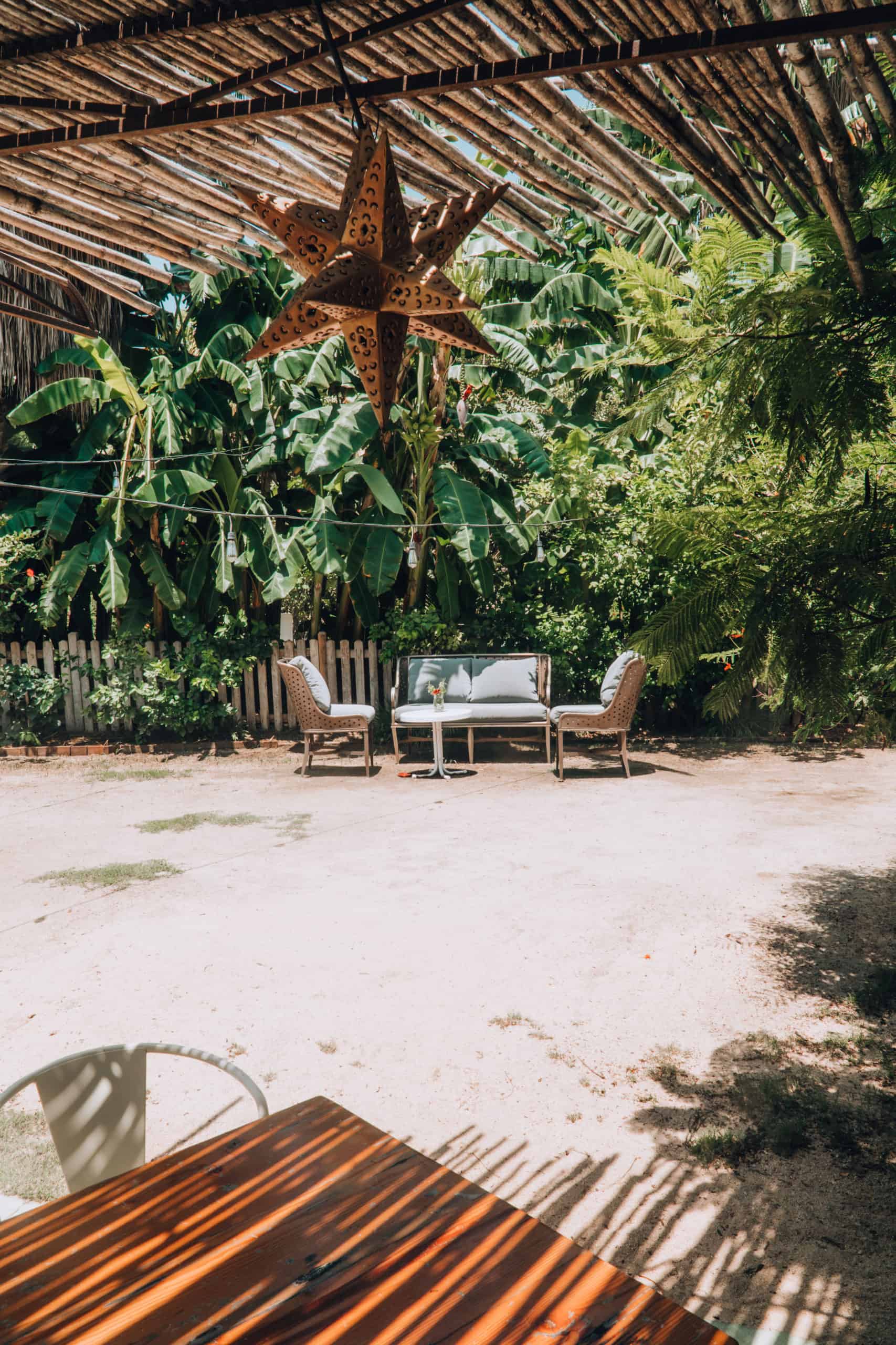 Outdoor area at Flora Farms in Cabo, Mexico