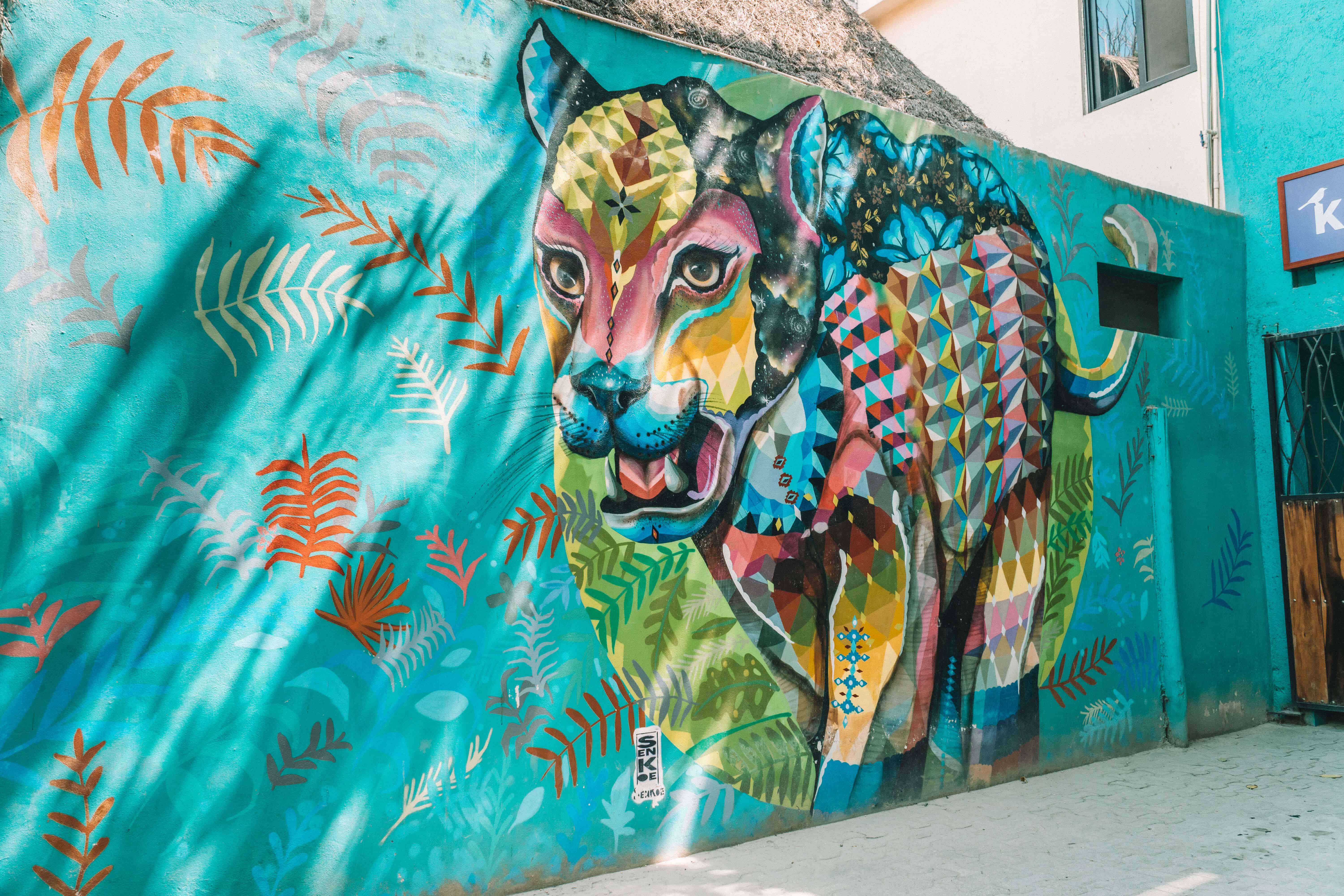 Street Mural along Tulum Playa | TULUM IN 20 PHOTOS | The Republic of Rose | #Tulum #Mexico