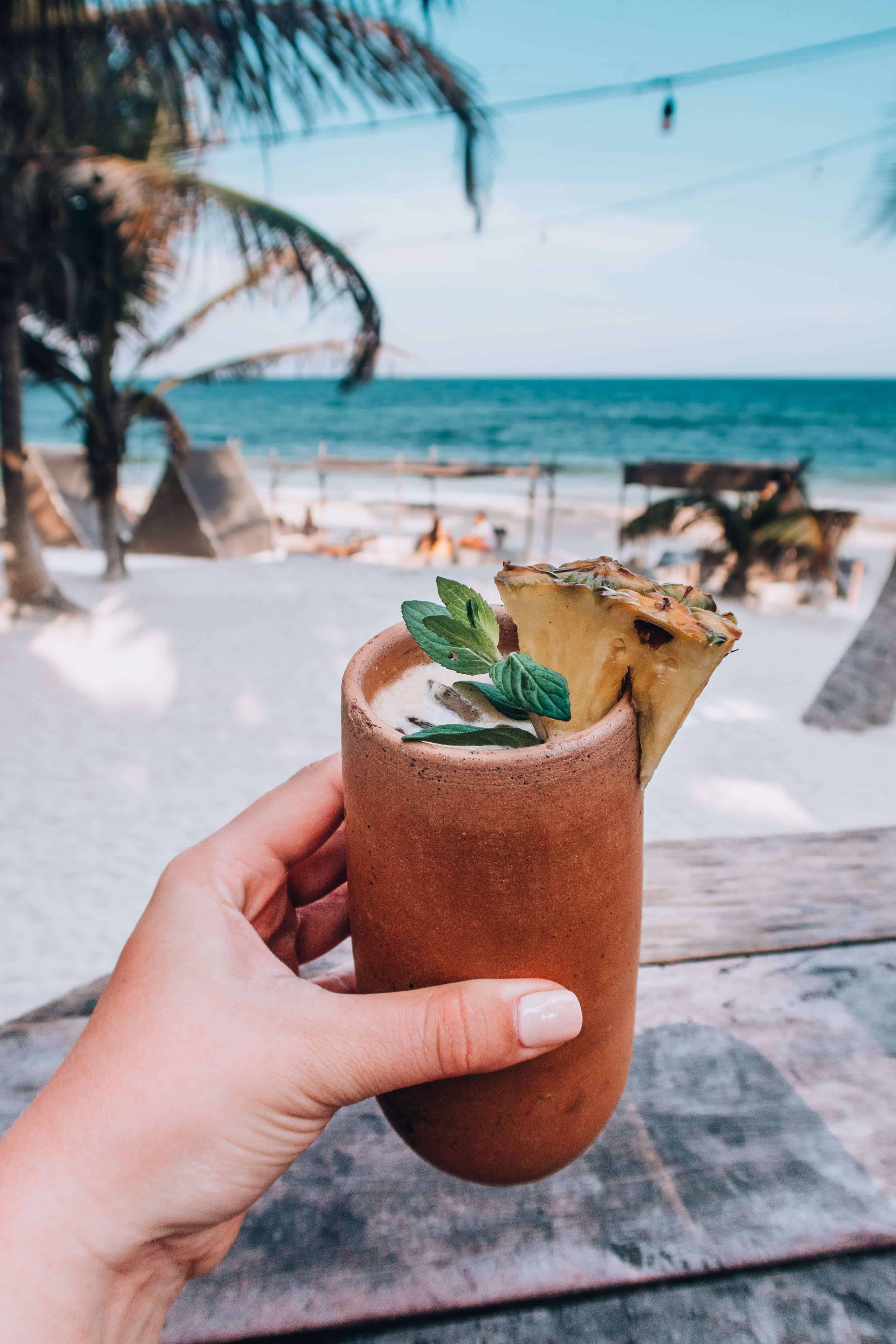 Cocktail at Papaya Playa Project | TULUM IN 20 PHOTOS | The Republic of Rose | #Tulum #Mexico