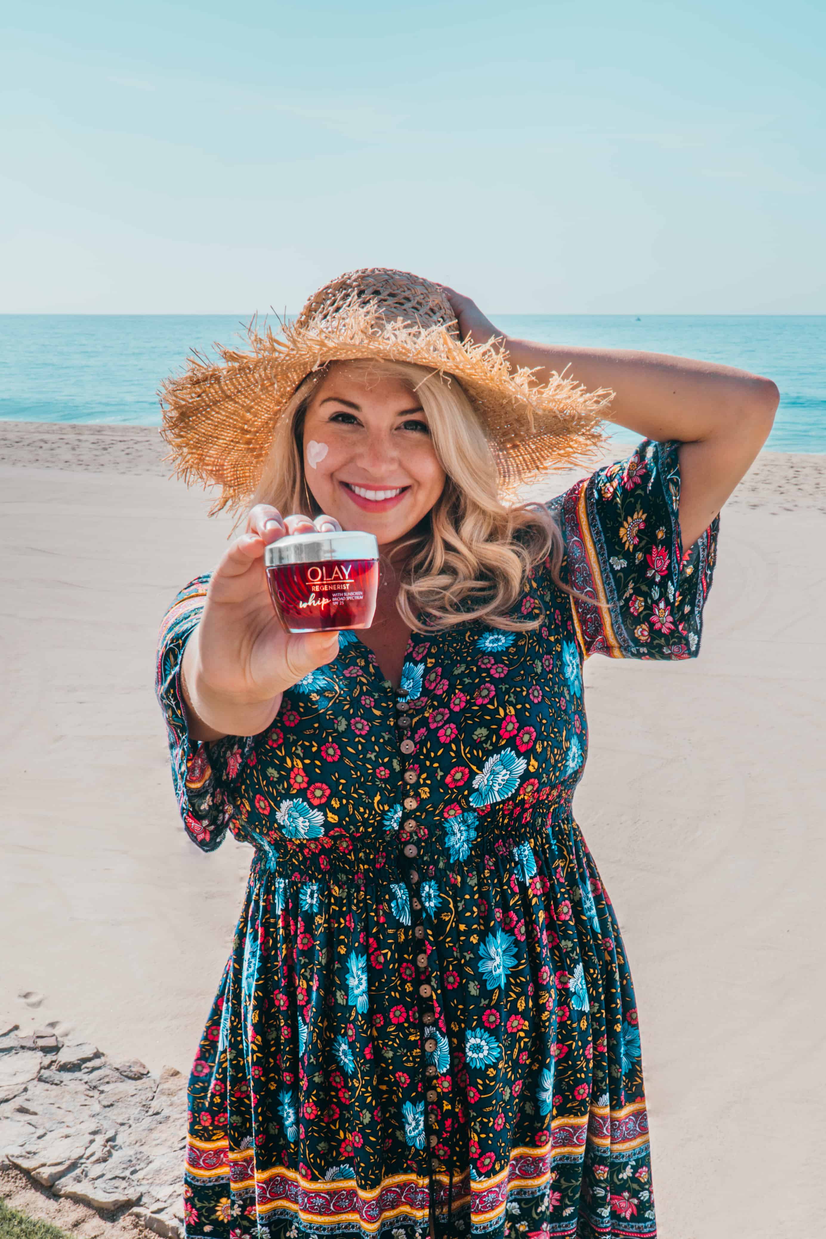 On the beach in Cabo, Mexico | Traveling with the Olay Regenerist Whip | The Republic of Rose | #Olay #Skincare #Beauty #Moisturizer #Travel