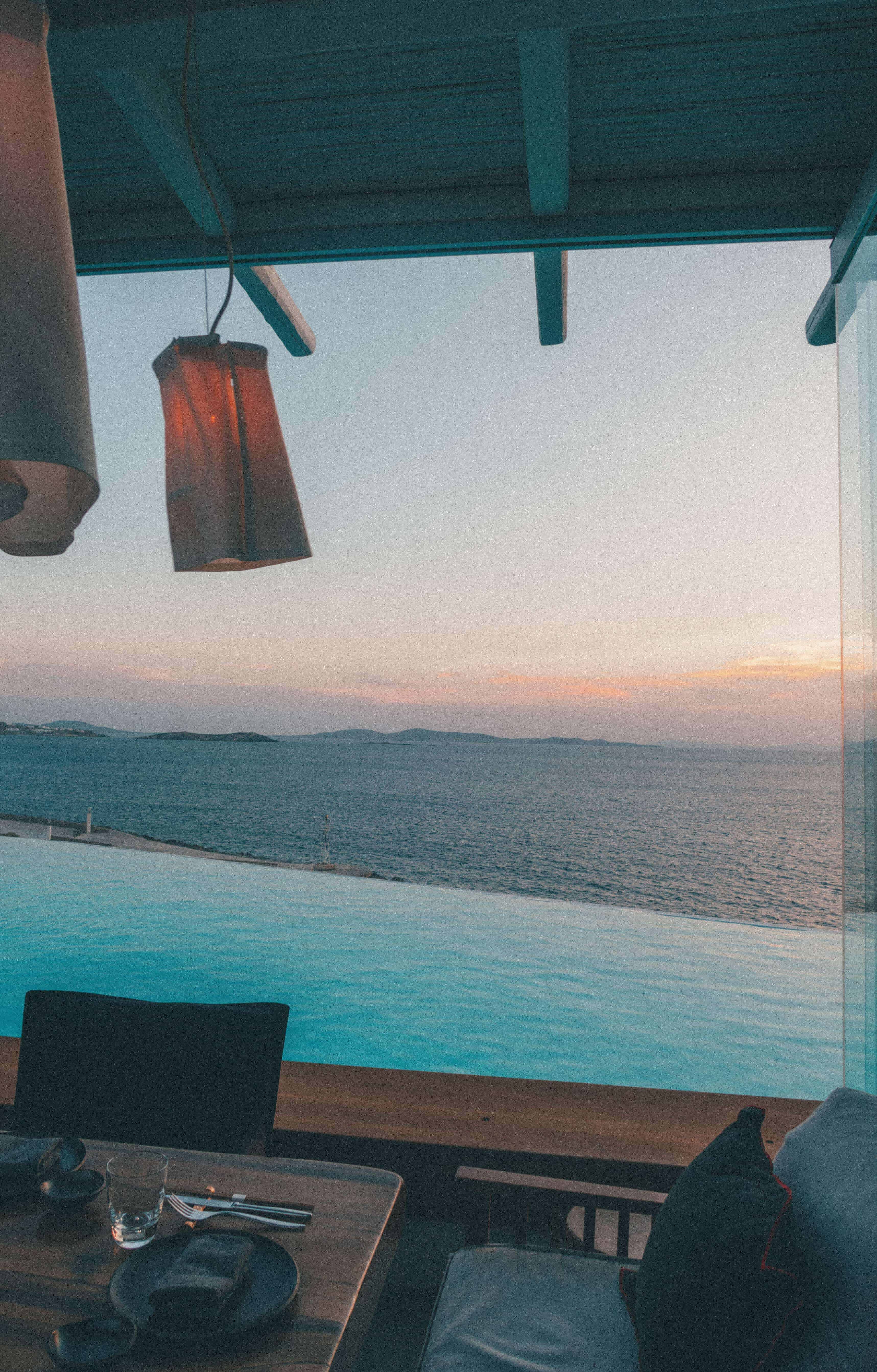 Pool views at Cavo Tagoo | THE ULTIMATE GUIDE TO MYKONOS GREECE | The Republic of Rose