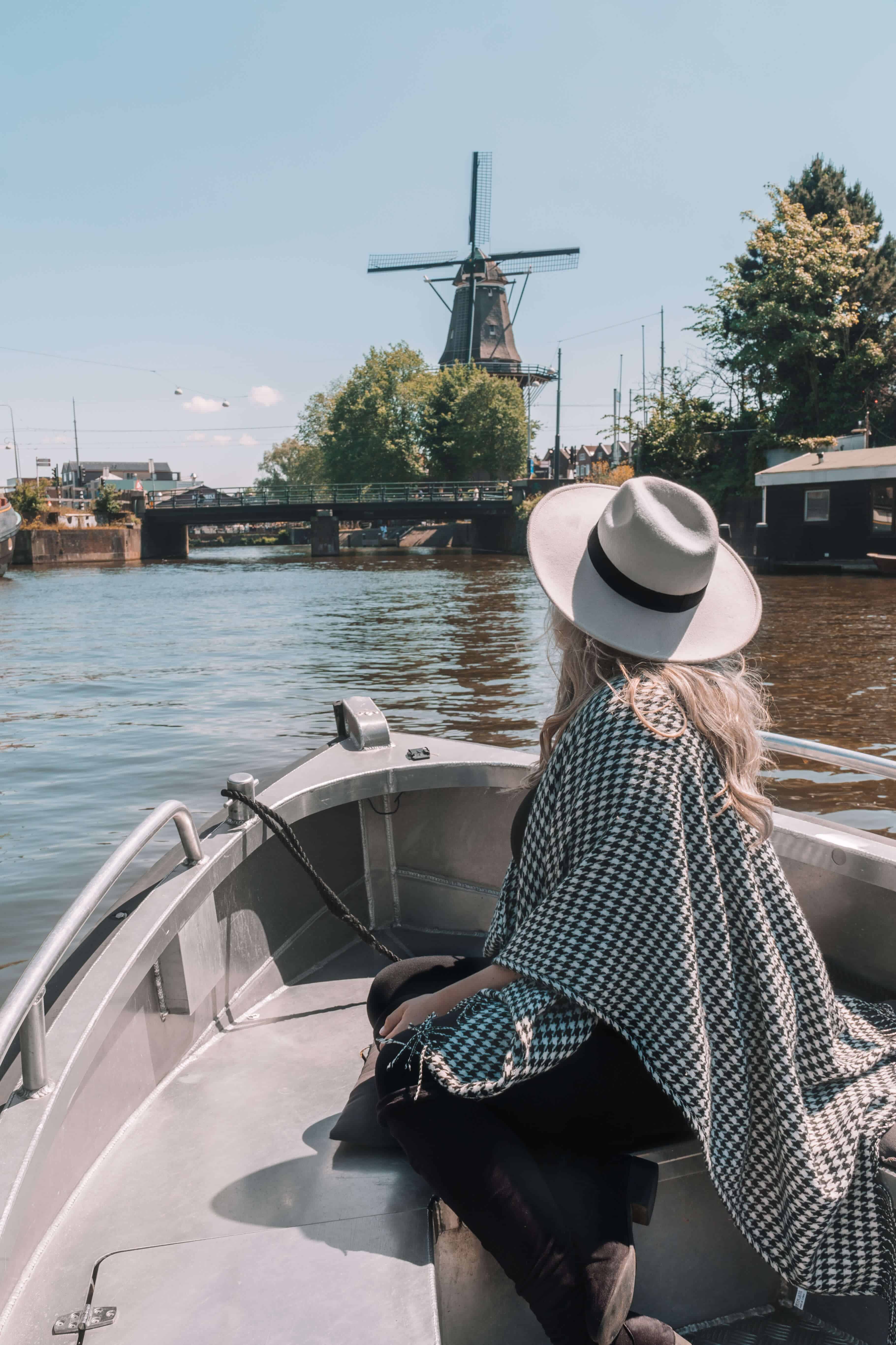 Windmill | HOW TO EXPLORE AMSTERDAM BY BOAT | The Republic of Rose