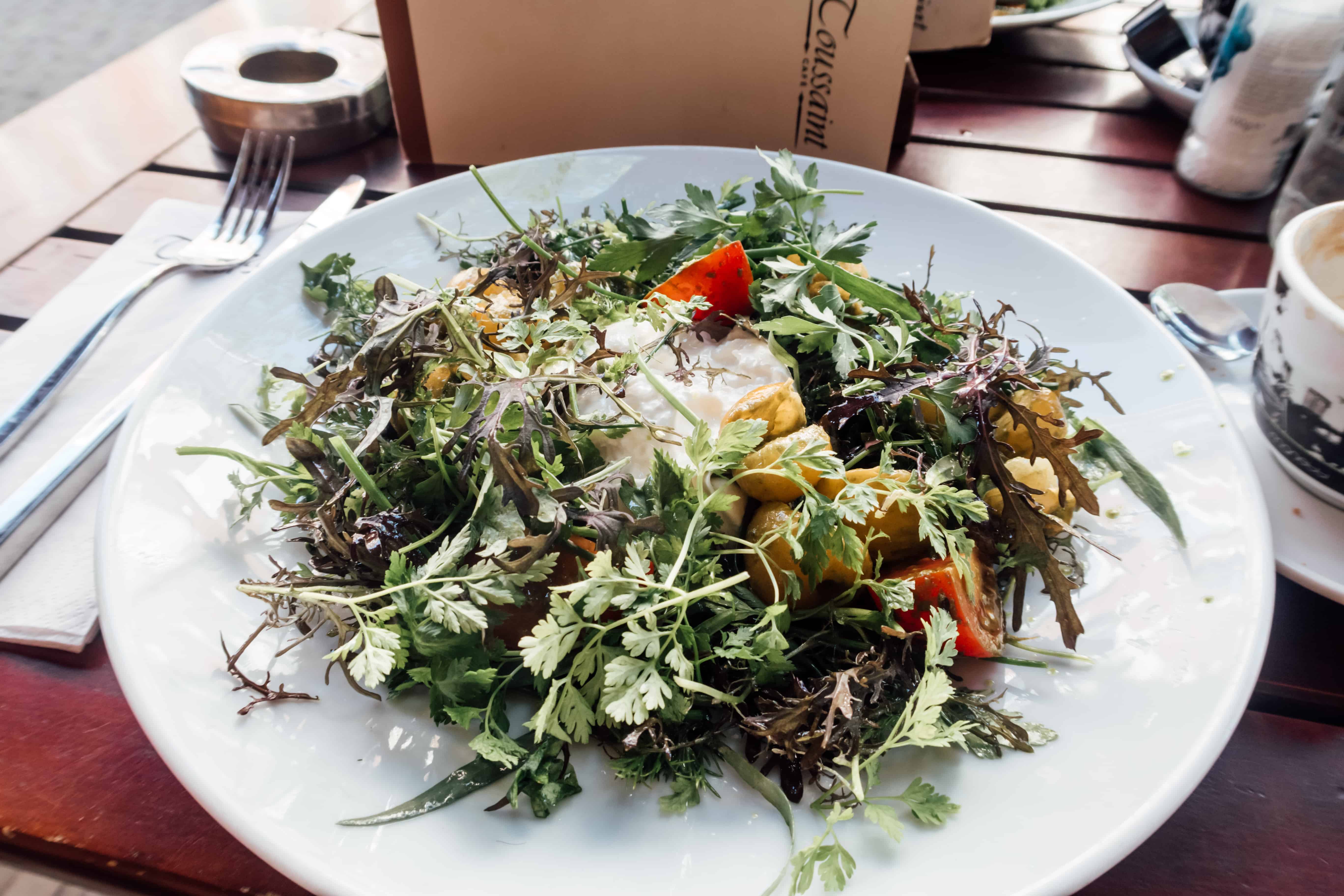 Salad at Cafe Touissant | THE ULTIMATE GUIDE TO AMSTERDAM NETHERLANDS | The Republic Of Rose