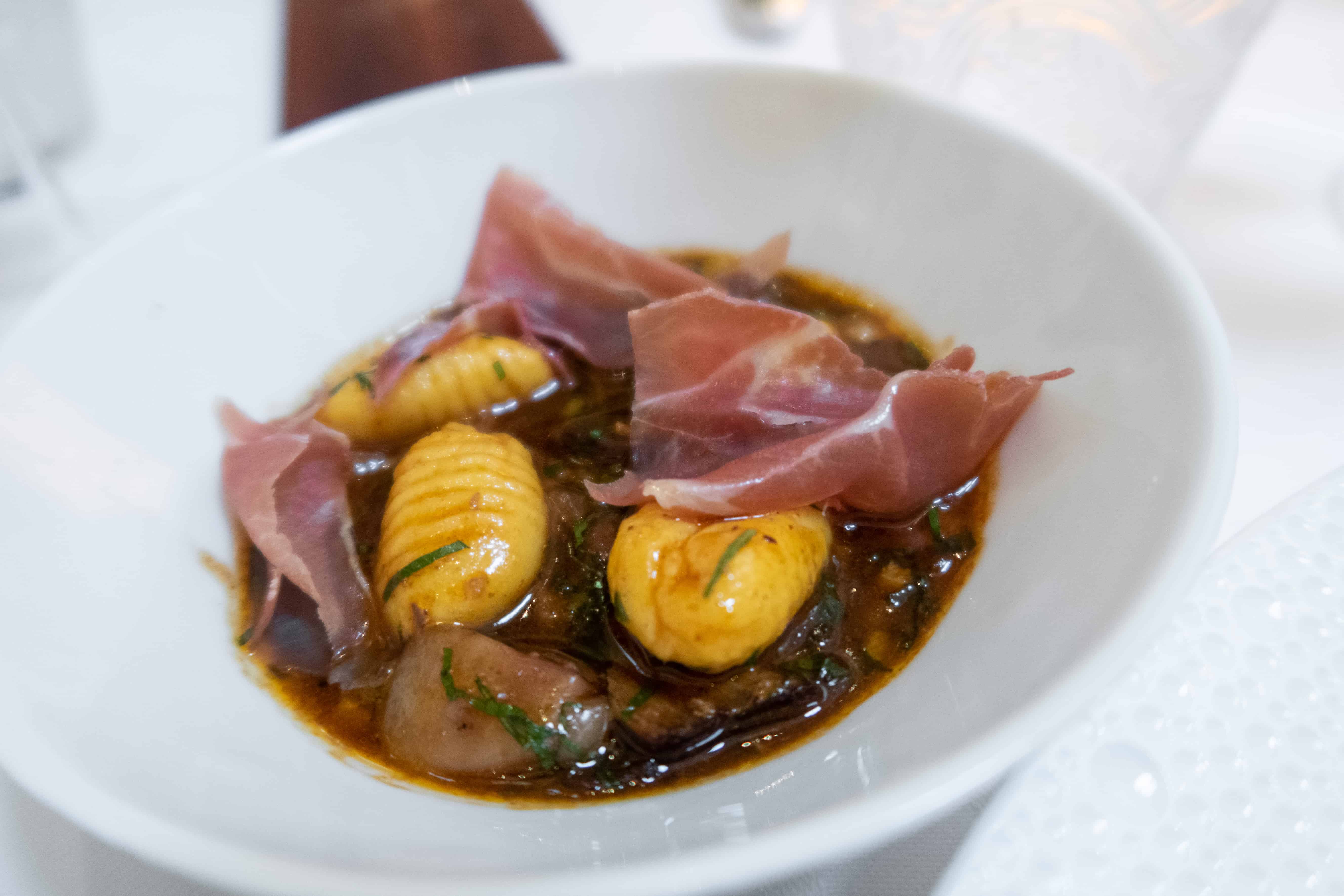 Potato Gnocchi, Osso Bucco, Parma Ham, Taggiasca Olives | Dining at Sketch Lecture Room & Library in London | The Republic of Rose