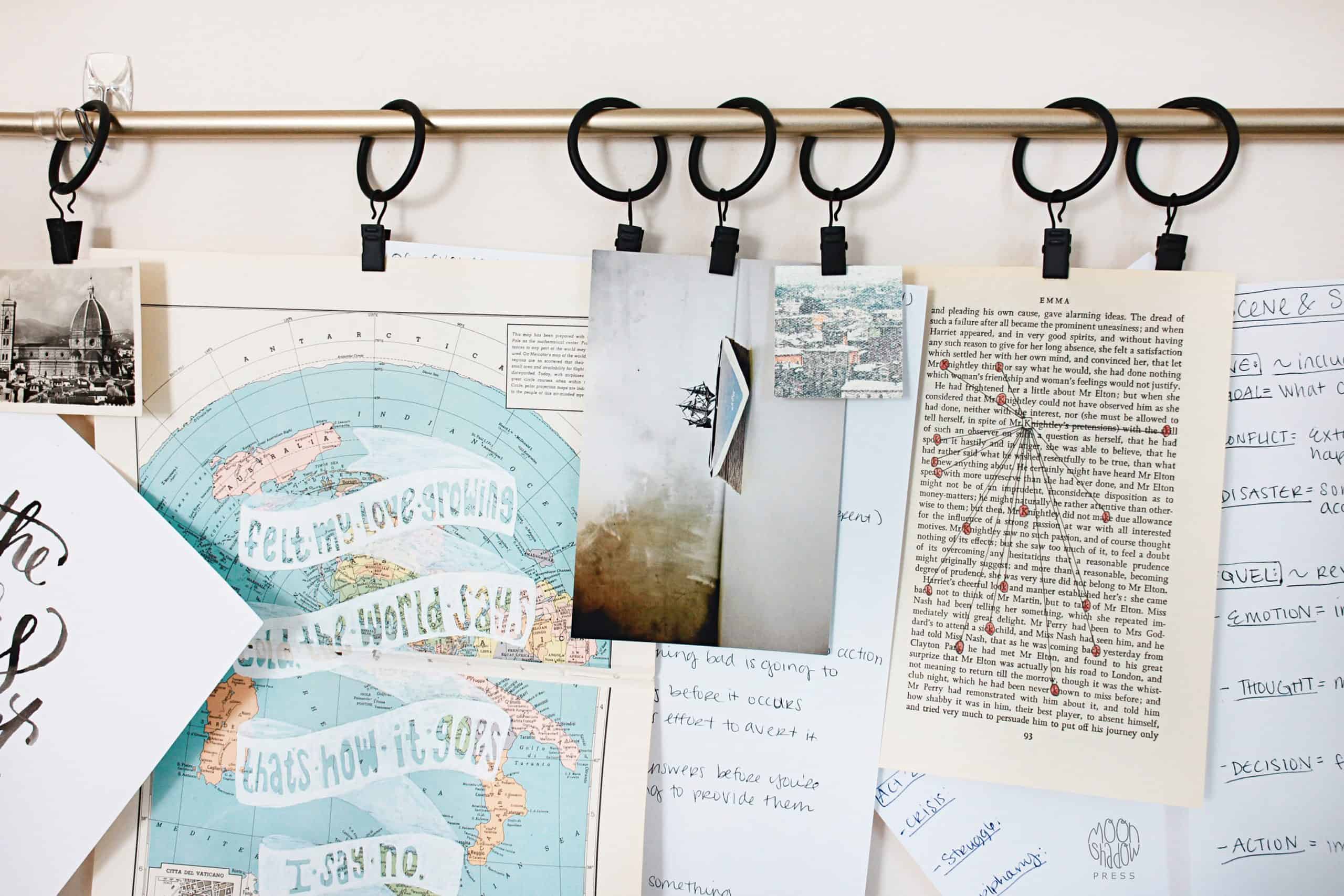 Make a mood board | Little things you can do to make yourself happy while home