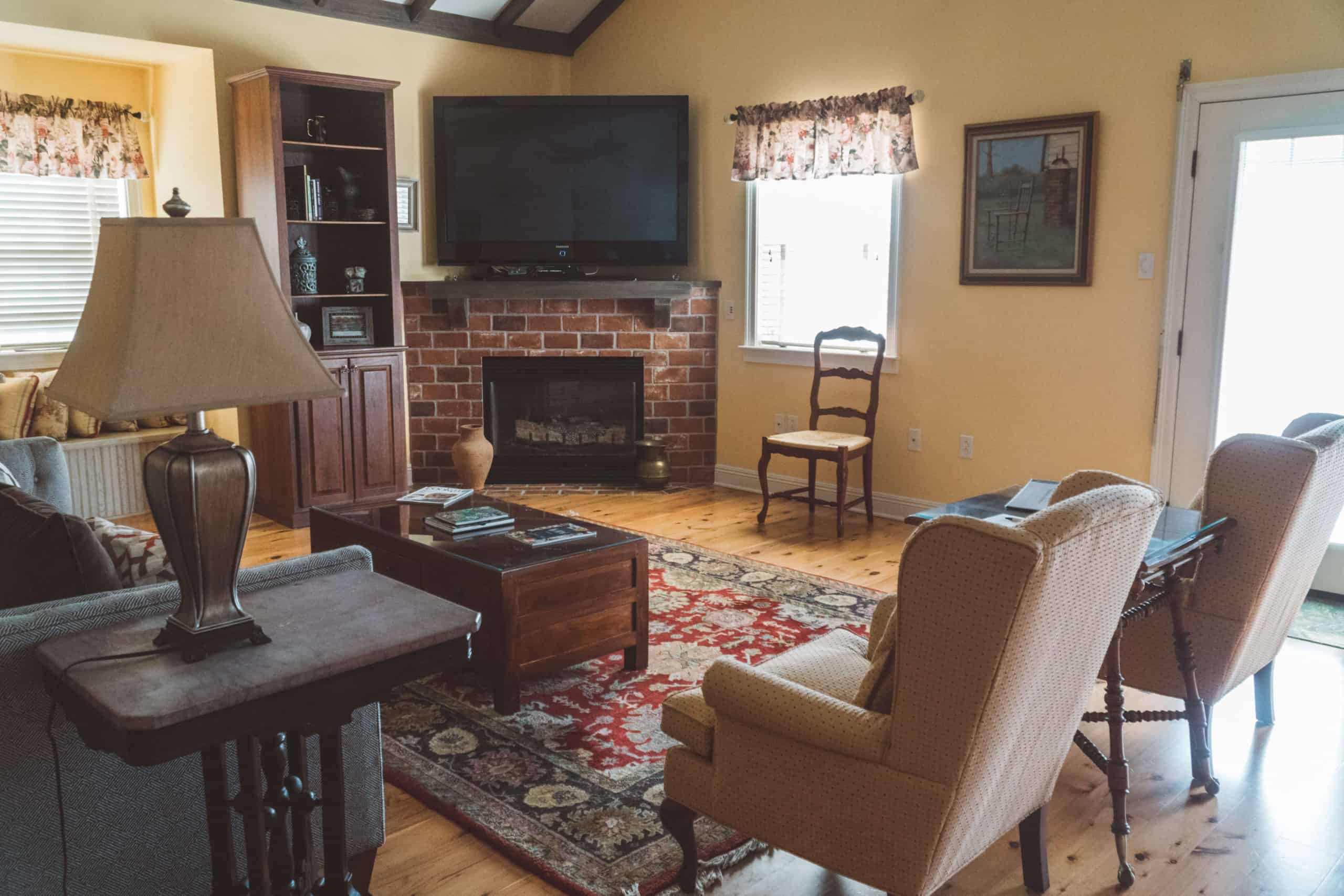 Living room in the Milkshed | Staying Overnight at Oak Alley Plantation in Louisiana | The Republic of Rose