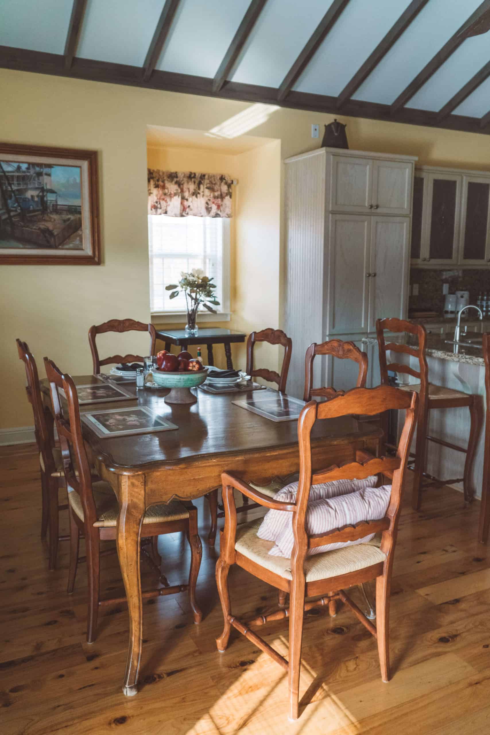 Dining area in the Milkshed | Staying Overnight at Oak Alley Plantation in Louisiana | The Republic of Rose