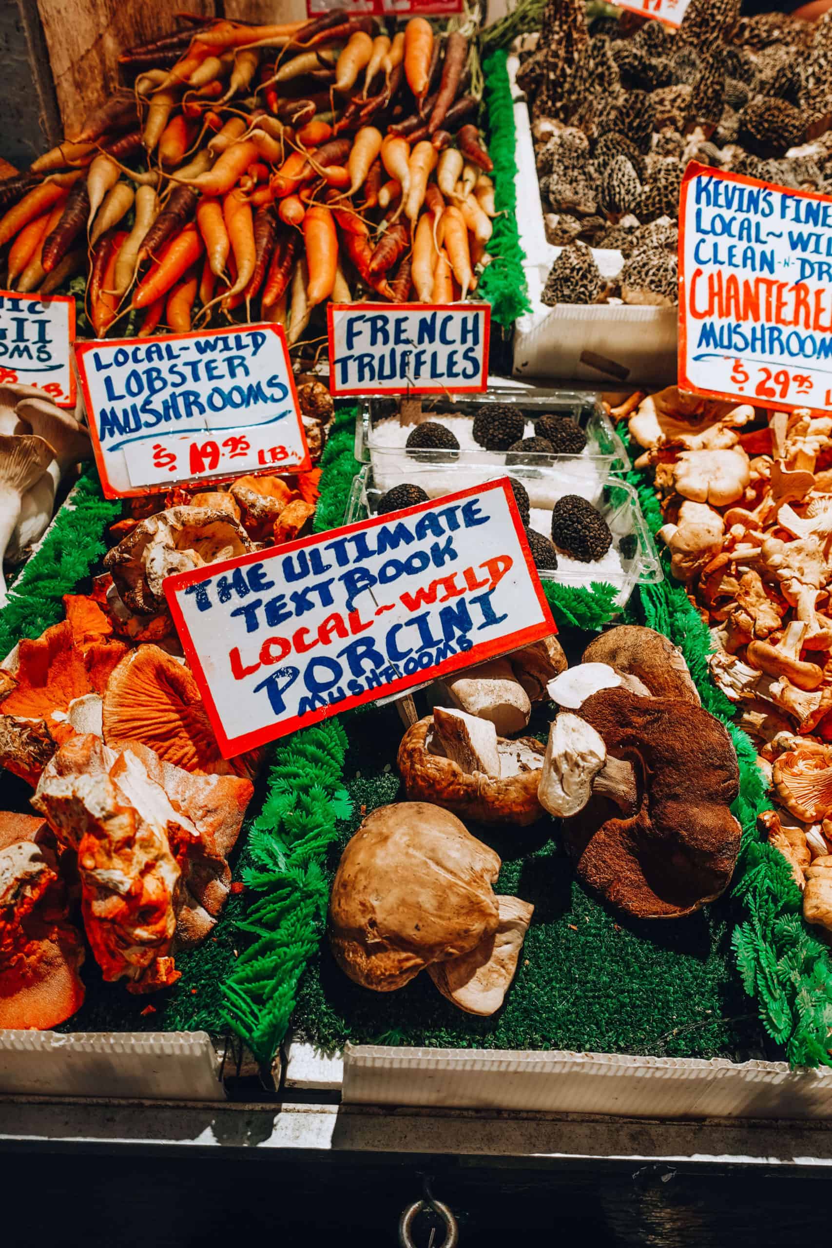 Mushrooms at the Pike Place Market | The Ultimate First-Timer's Guide to Seattle | The Republic of Rose