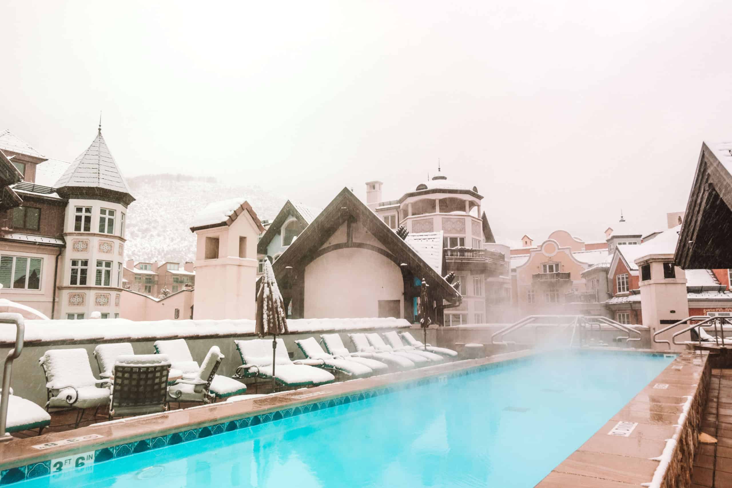 Heated pool at the Arabelle hotel | The Ultimate Guide to Vail, Colorado