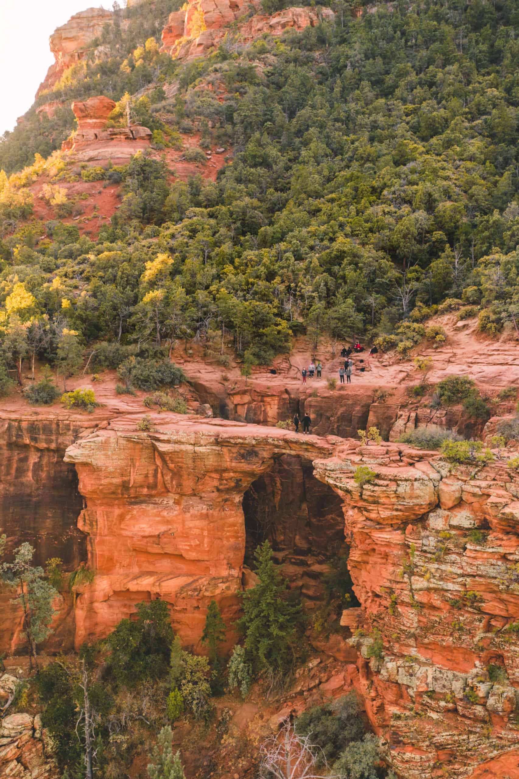 Drone photo of Devil's Bridge in Sedona, Arizona