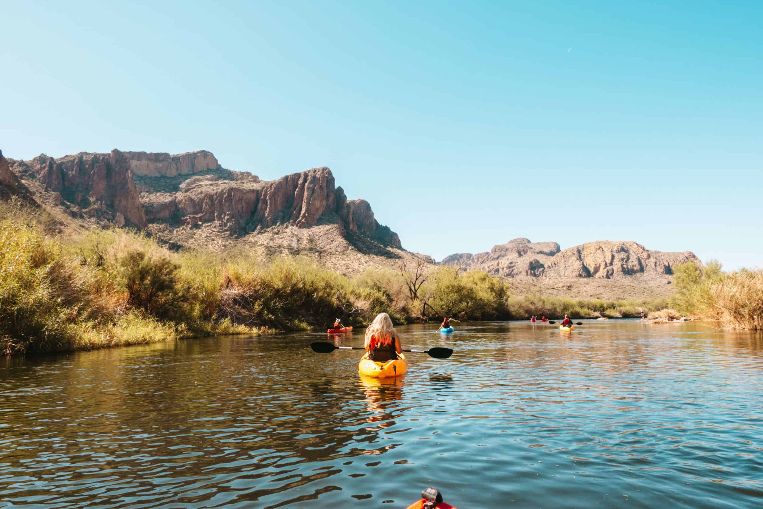 Kayaking the Salt River in Phoenix, Arizona