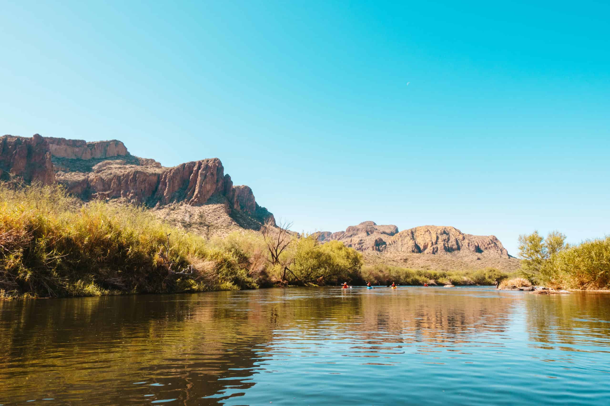 Mountain views from the Salt River in Phoenix, Arizona