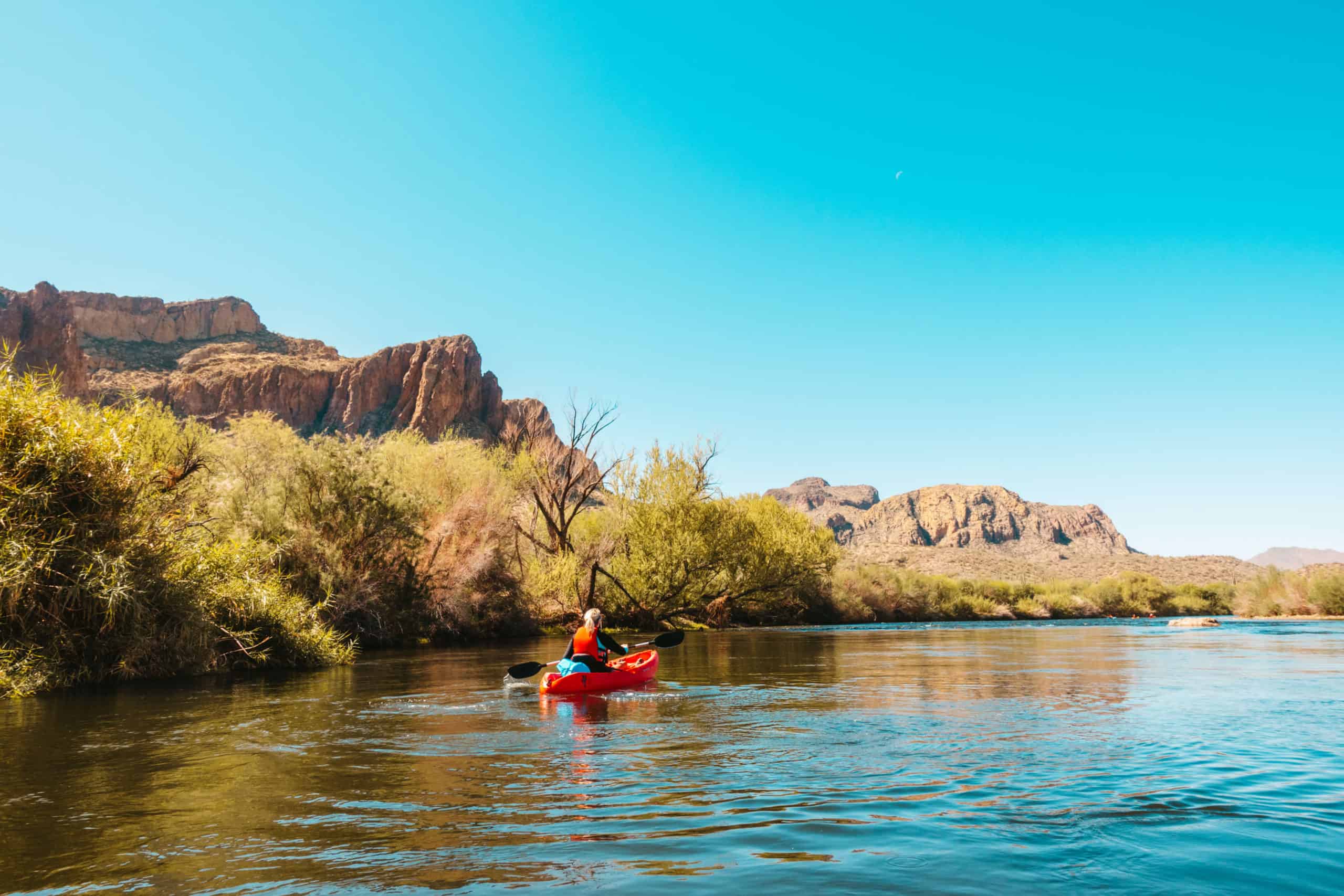 Mountain views from the Salt River in Phoenix, Arizona