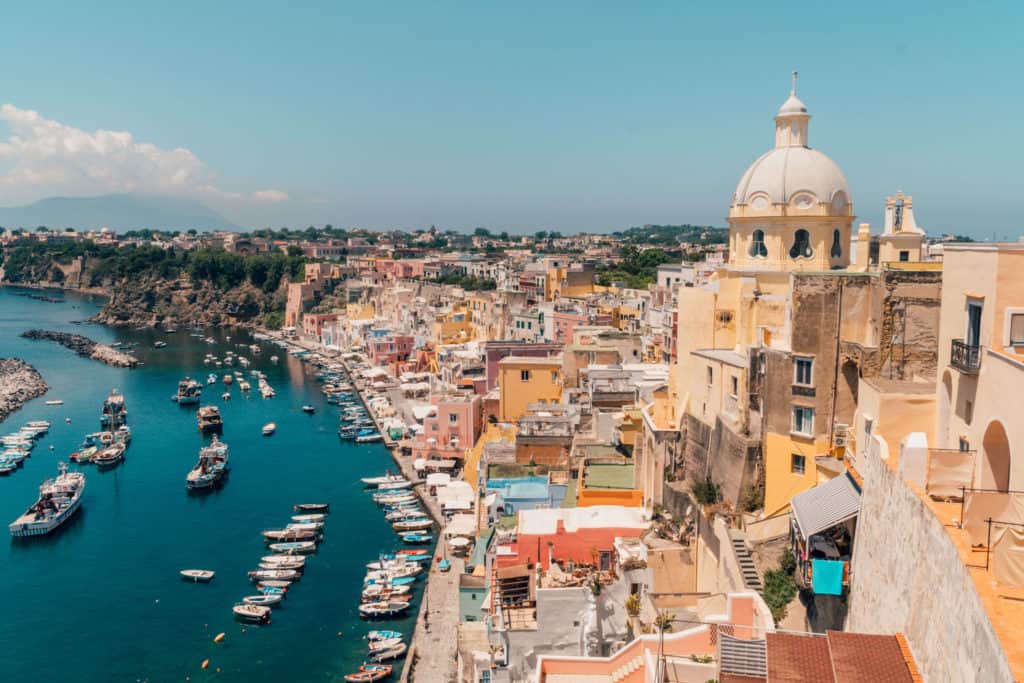 Marina Corricella of Procida island in Italy