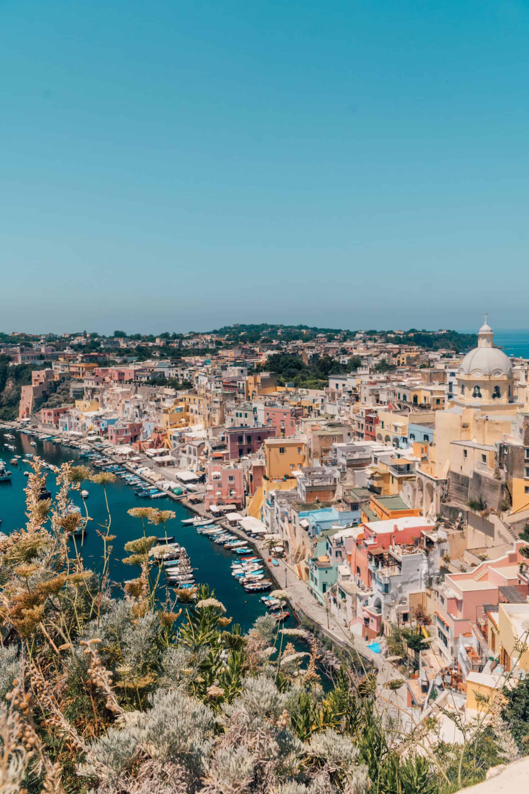 Marina Corricella of Procida island in Italy