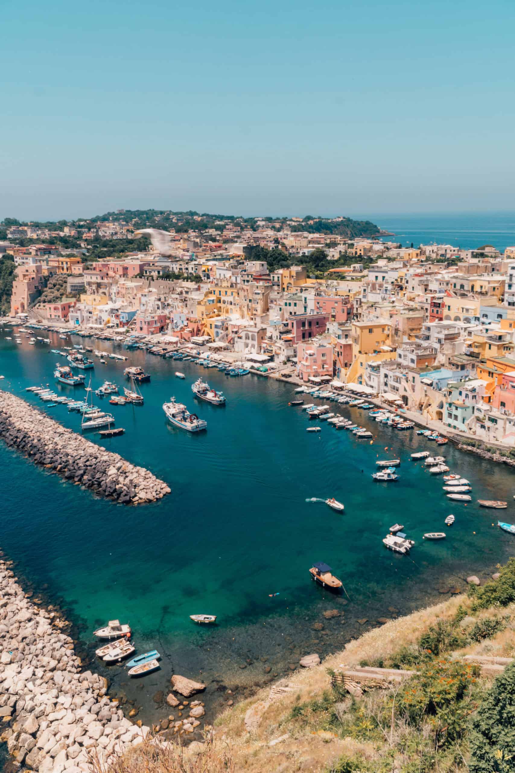 Marina Corricella of Procida island in Italy