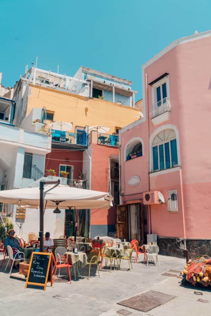 The colorful buildings of Procida, Italy