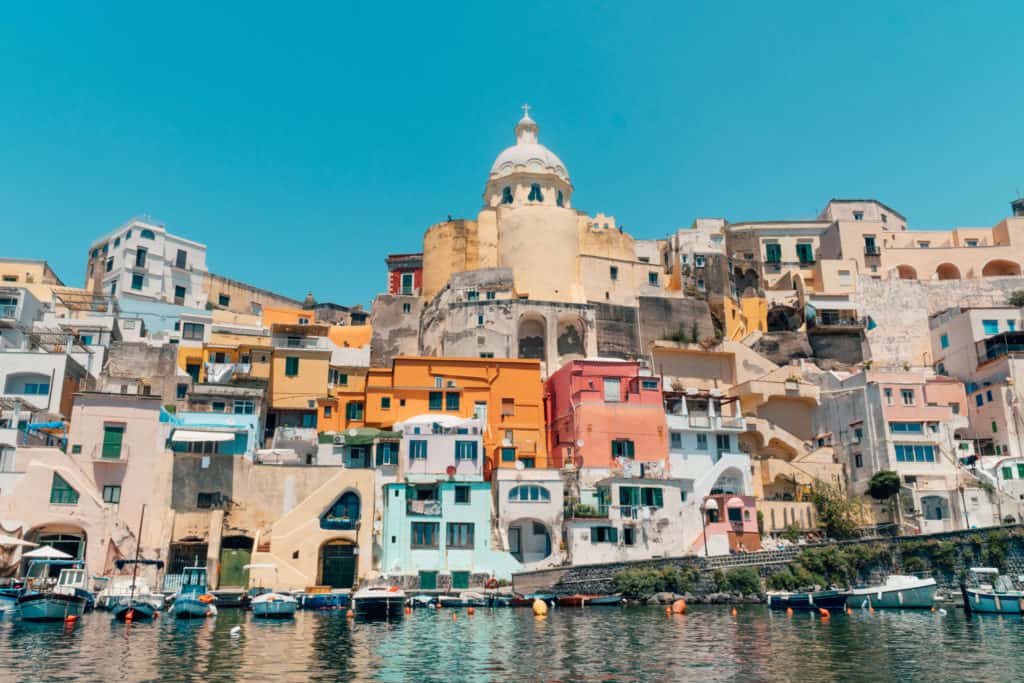 The colorful buildings of Procida, Italy