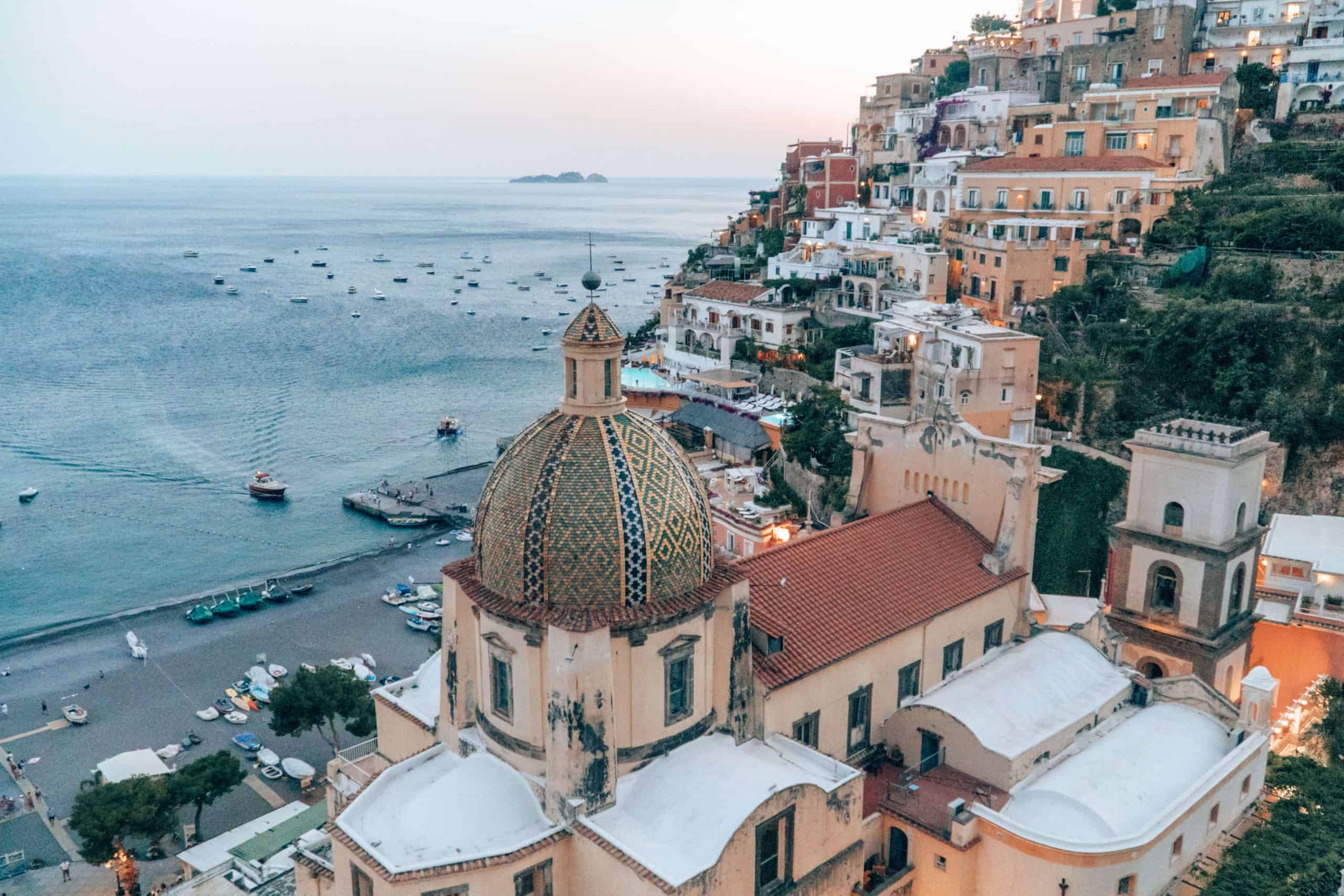 Taking in the views from La Sirenuse in Positano, Italy