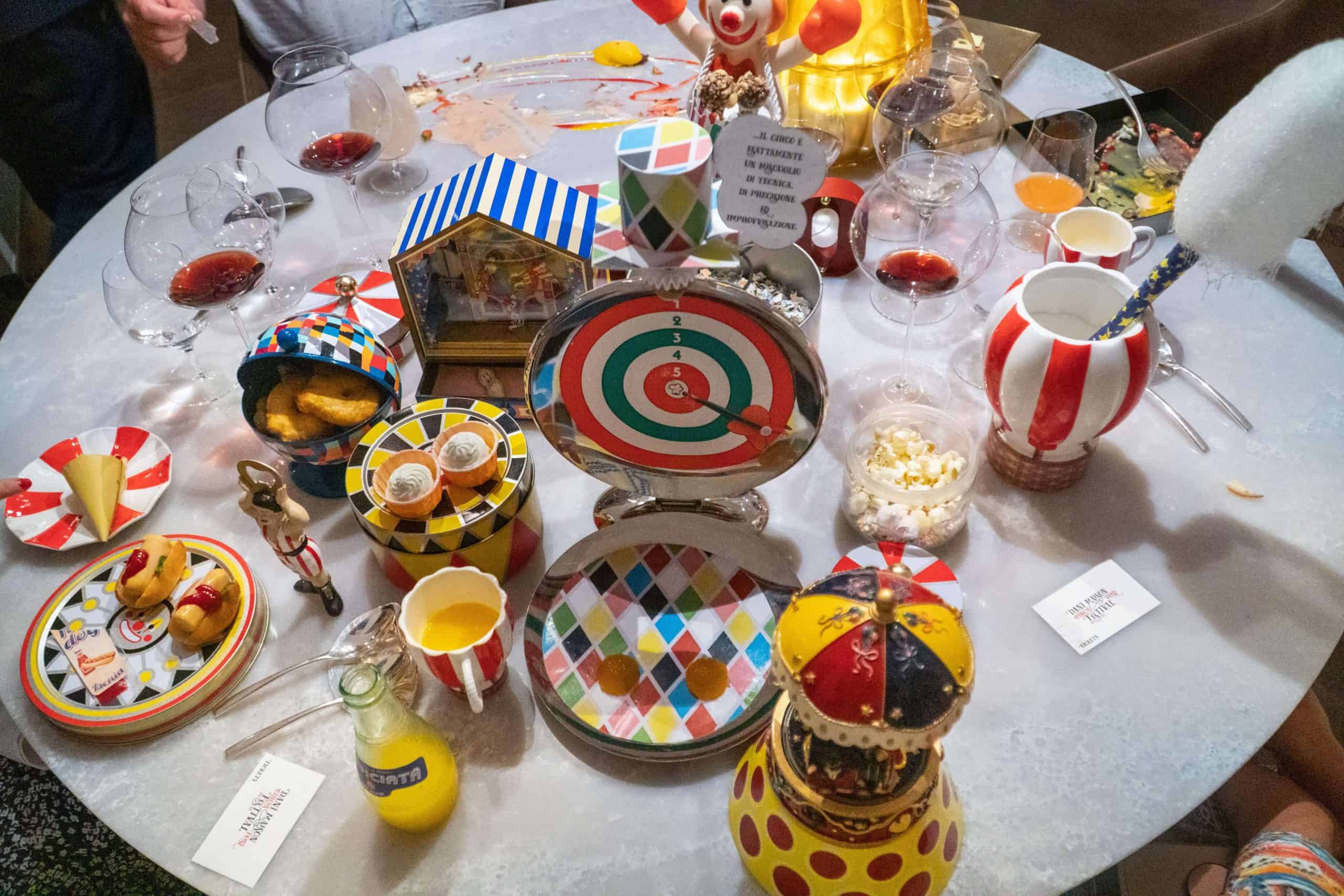 Il Circo, a circus themed dessert, at Dani Maison in Ischia, Italy