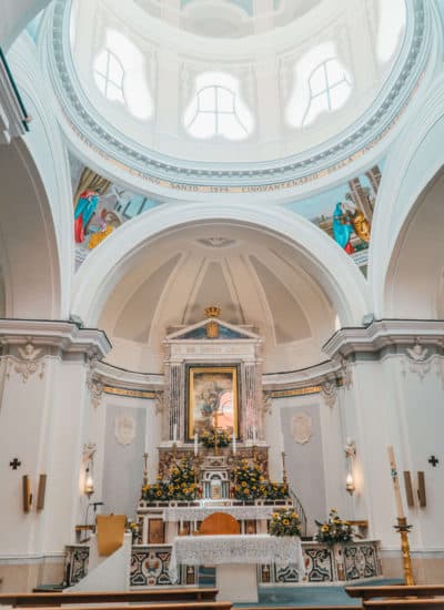 Interior of the Santa Maria delle Grazie church on Procida island in Italy