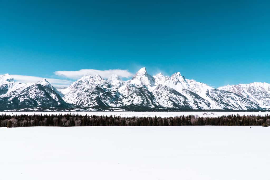 Views of the Teton Mountains from Jackson Hole