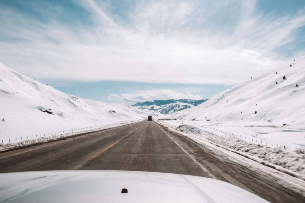 Driving through Wyoming